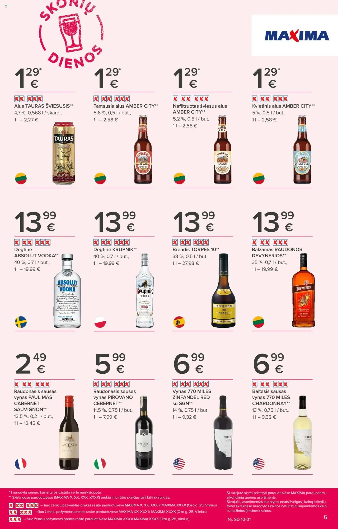MAXIMA akcijos nuo 18.09.2025 | Puslapis: 5 | Prekių: Balzamas, Degtinė, Vynas, Alus