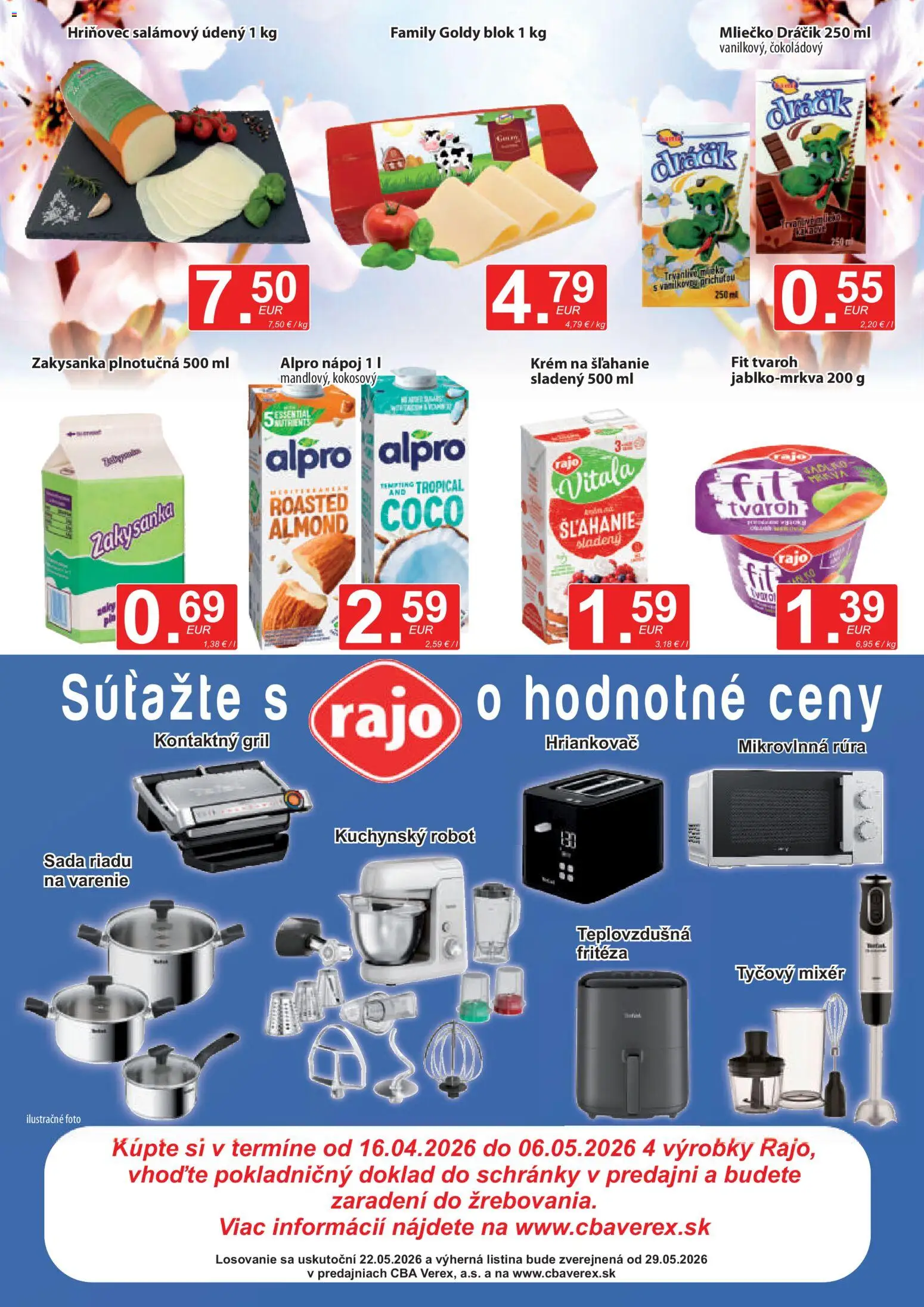 Nové CBA Verex akcie – leták je platný od 16.04.2026 | Strana: 5 | Produkty: Gril, Fritéza, Teplovzdušná frítéza, Kuchynský robot