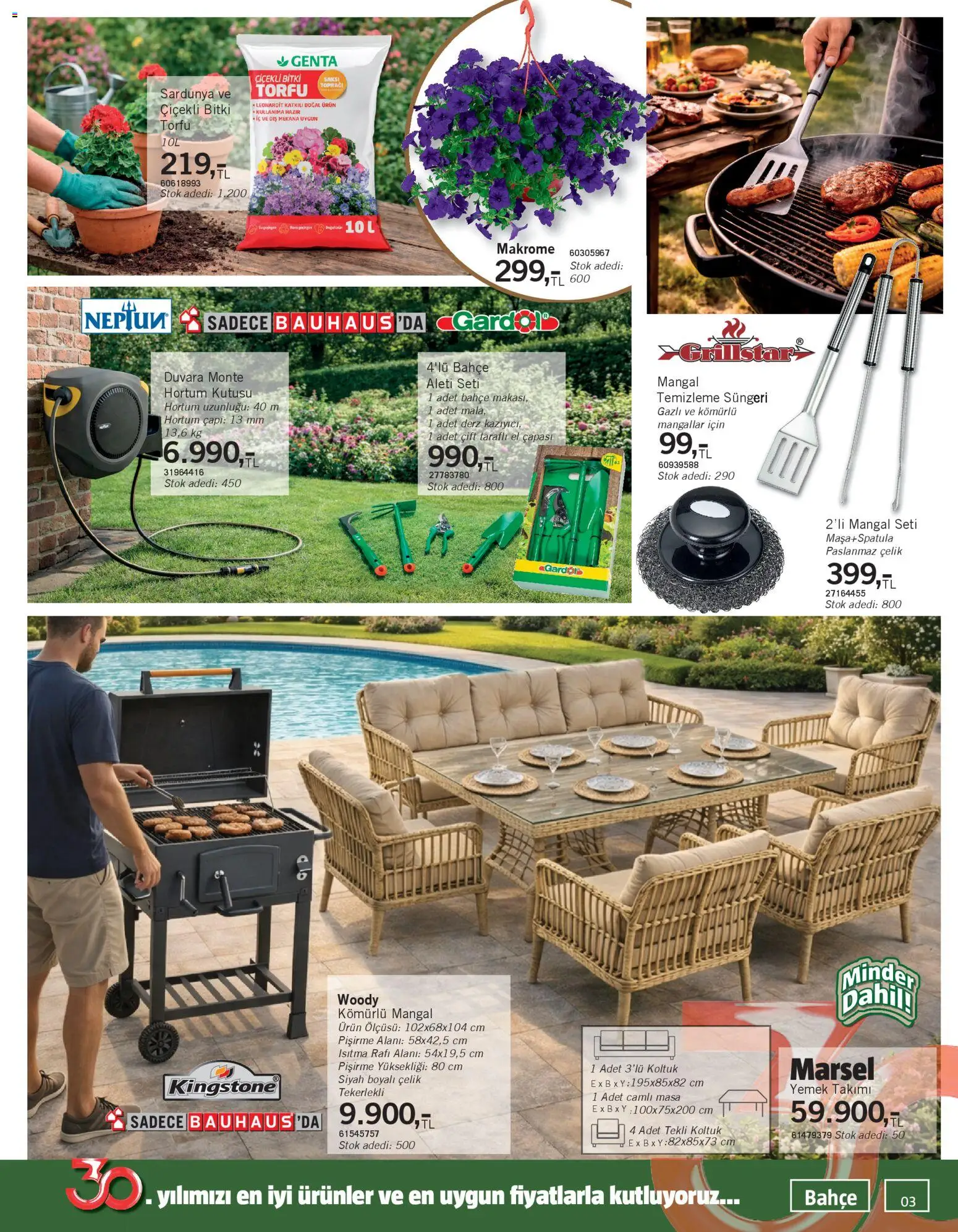 Bauhaus Katalog - 18.04.2026 tarihinden itibaren geçerlidir | Sayfa: 3 | Ürünler: Koltuk, Çift taraflı, Masa, Yemek takımı