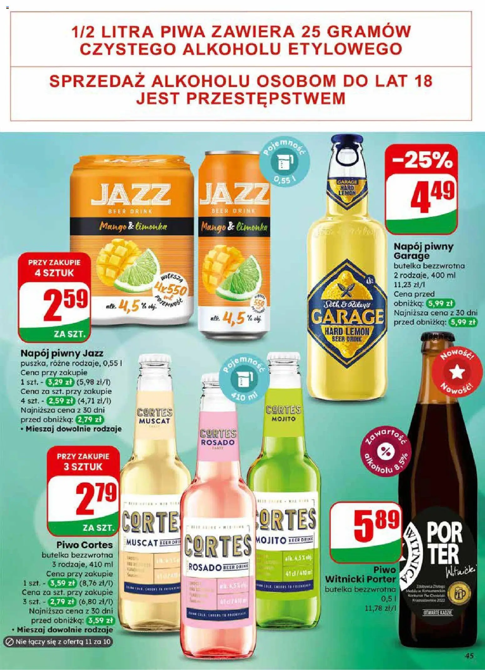 Dino gazetka od 11.03.2026 | Strona: 45 | Produkty: Mango, Limonka, Piwo