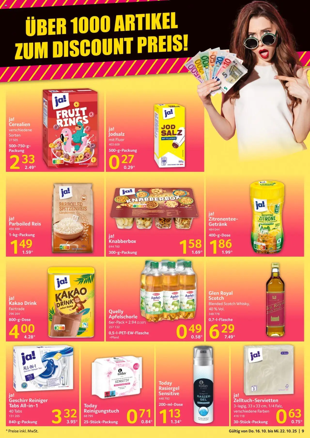Selgros Prospekt 	 – gültig ab 16.10.2025 | Seite: 9 | Produkte: Whisky, Salz, Zitrone, Reis
