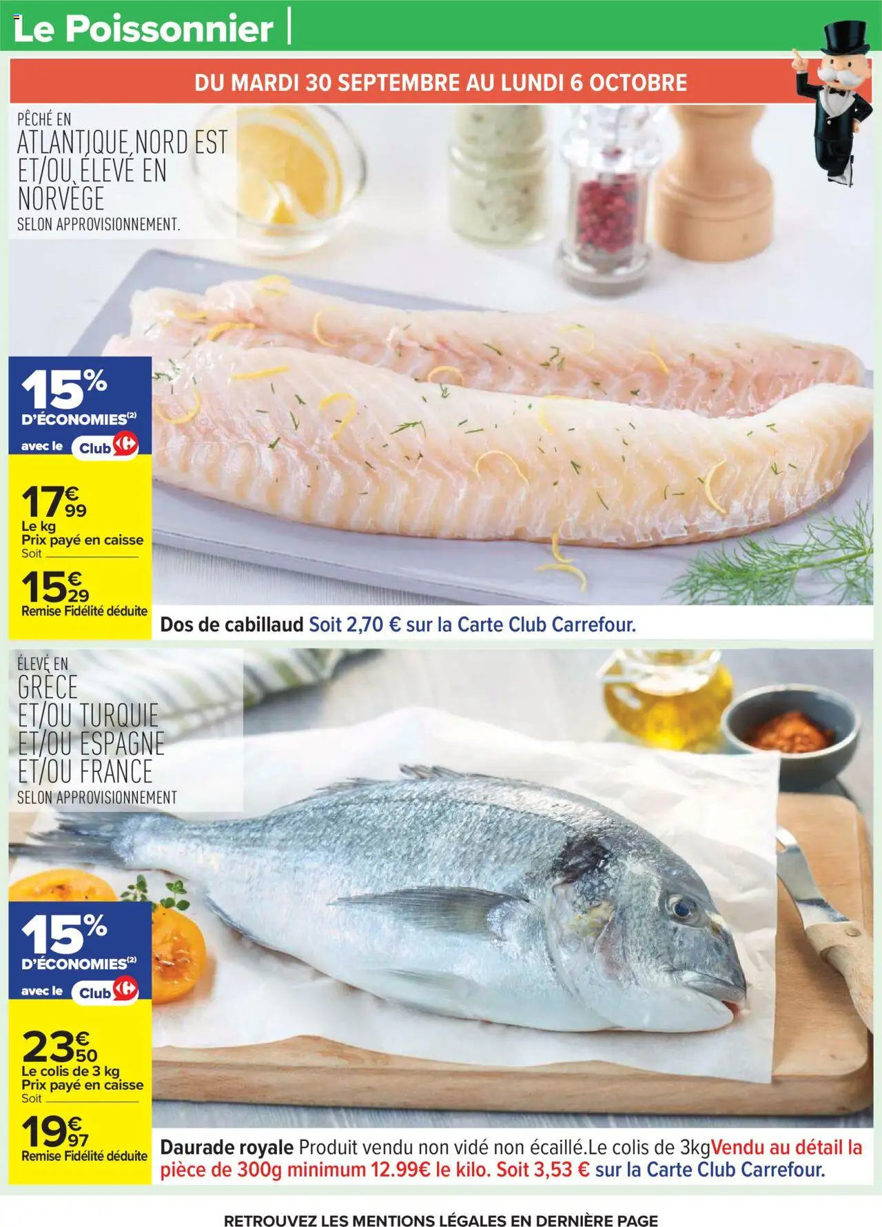  | Page: 25 | Produits: Pêche, Daurade, Dos de cabillaud, Daurade royale