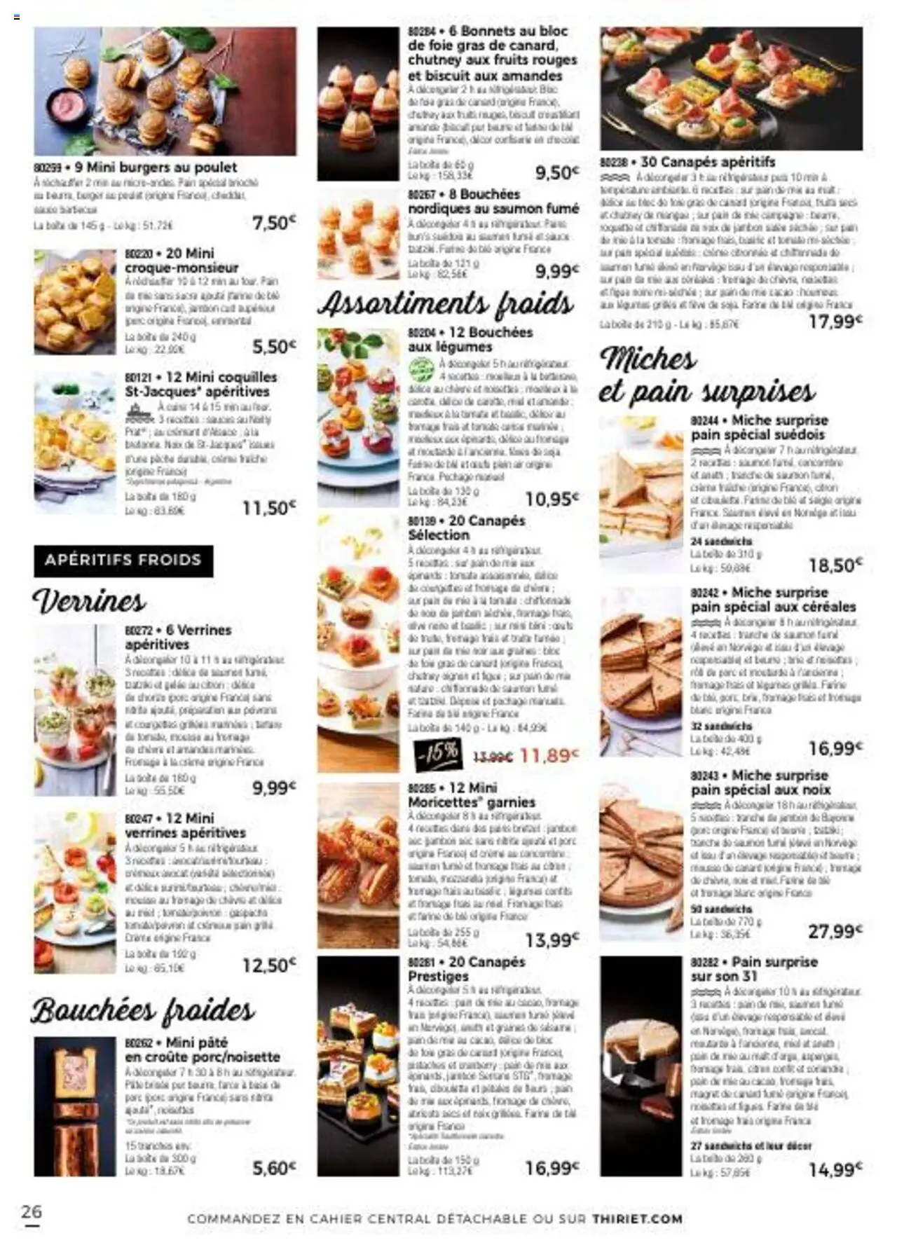  | Page: 26 | Produits: Saumon fumé, Bloc de foie gras, Jambon, Noix