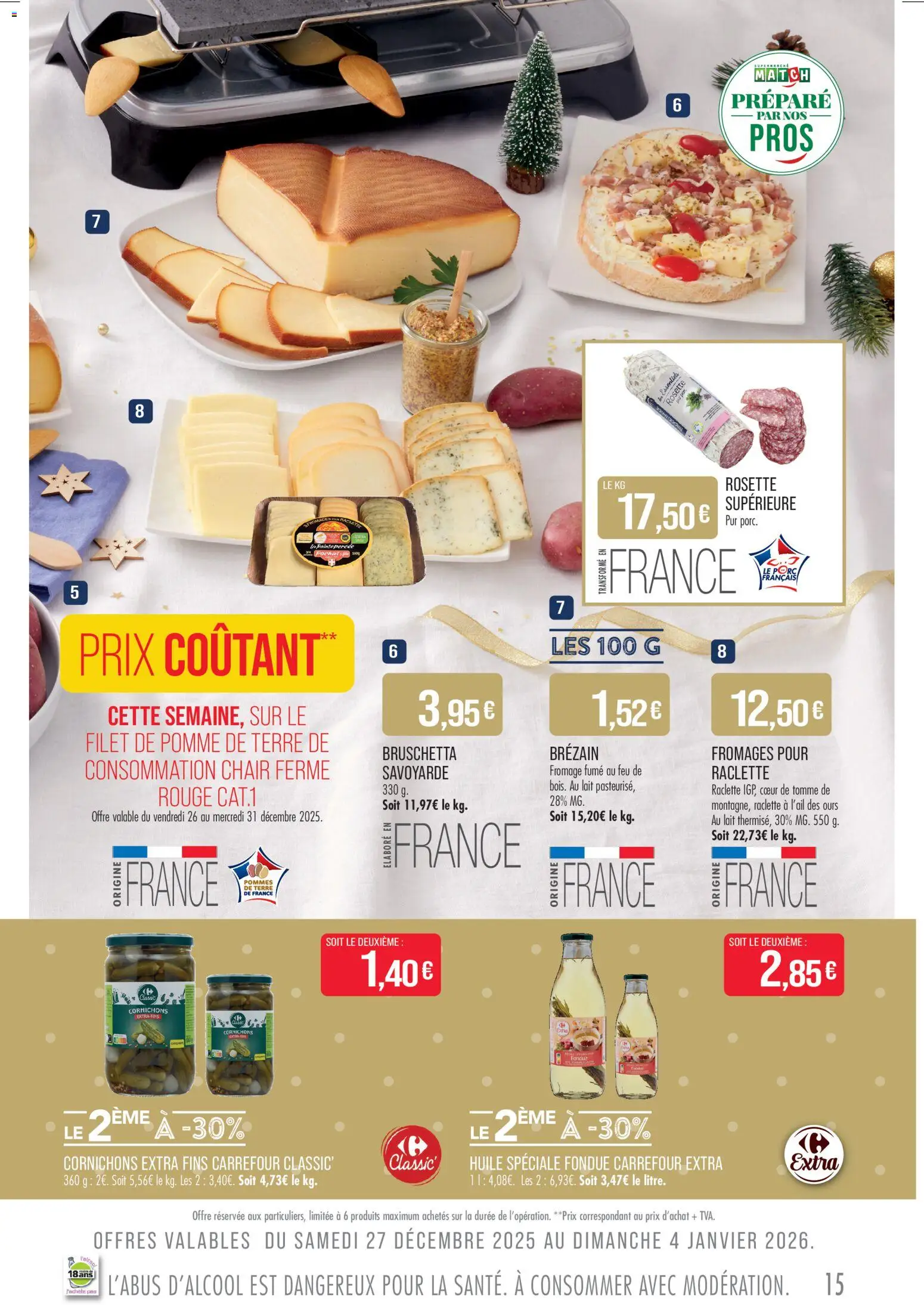 {H1} | Page: 15 | Produits: Pomme de terre de consommation, Raclette, Lait, Huile