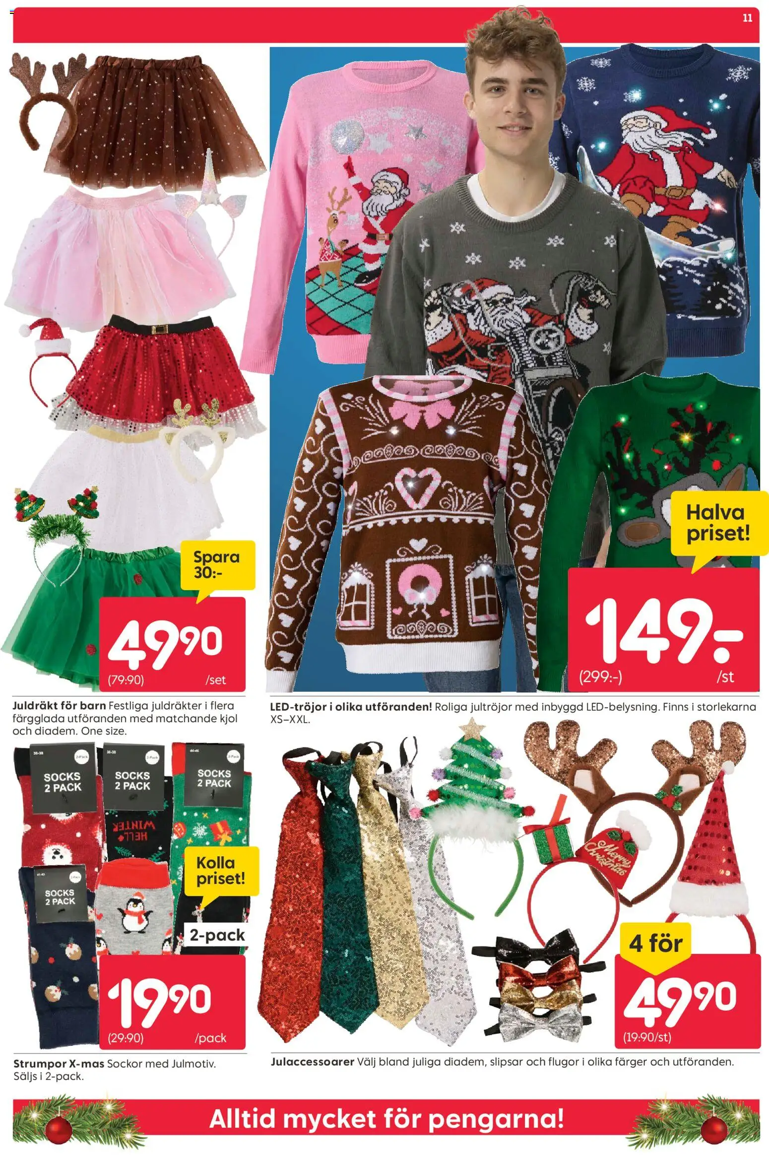Rusta reklamblad aktuell från 08.12.2025 | Sida: 11 | Produkter: Kjol, Strumpor
