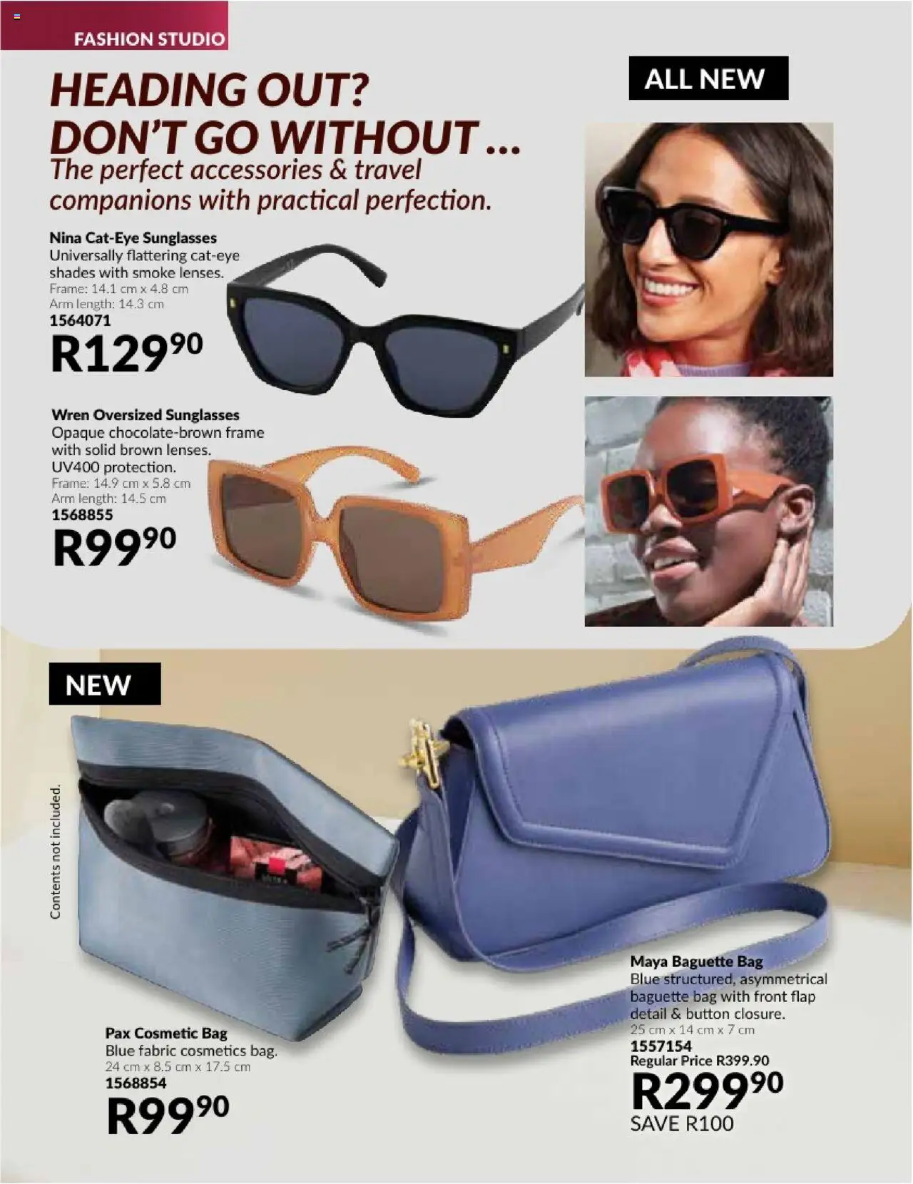 AVON Catalogue  │ valid from 01.08.2025 | Page: 110 | Products: Bag, Sunglasses, Frame