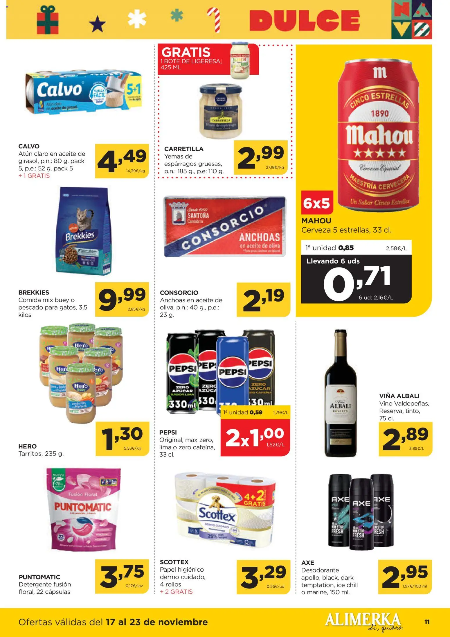 Alimerka folleto Castilla y León │ válido desde el 17.11.2025 | Página: 11 | Productos: Lima, Pescado, Aceite de oliva, Atún claro