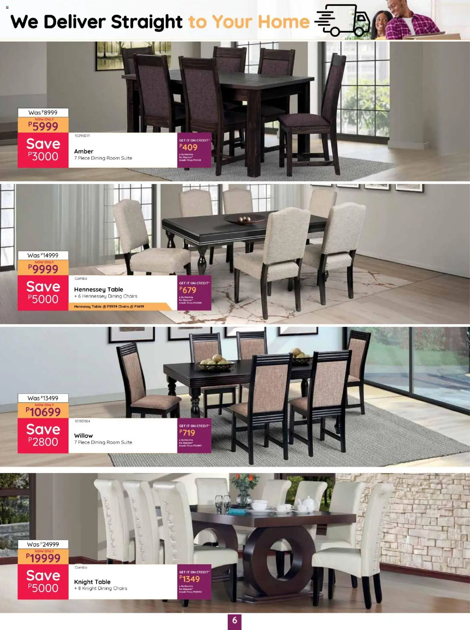 New Bradlows catalogue – valid from 15.01.2026 | Page: 6 | Products: Table, Dining room suite