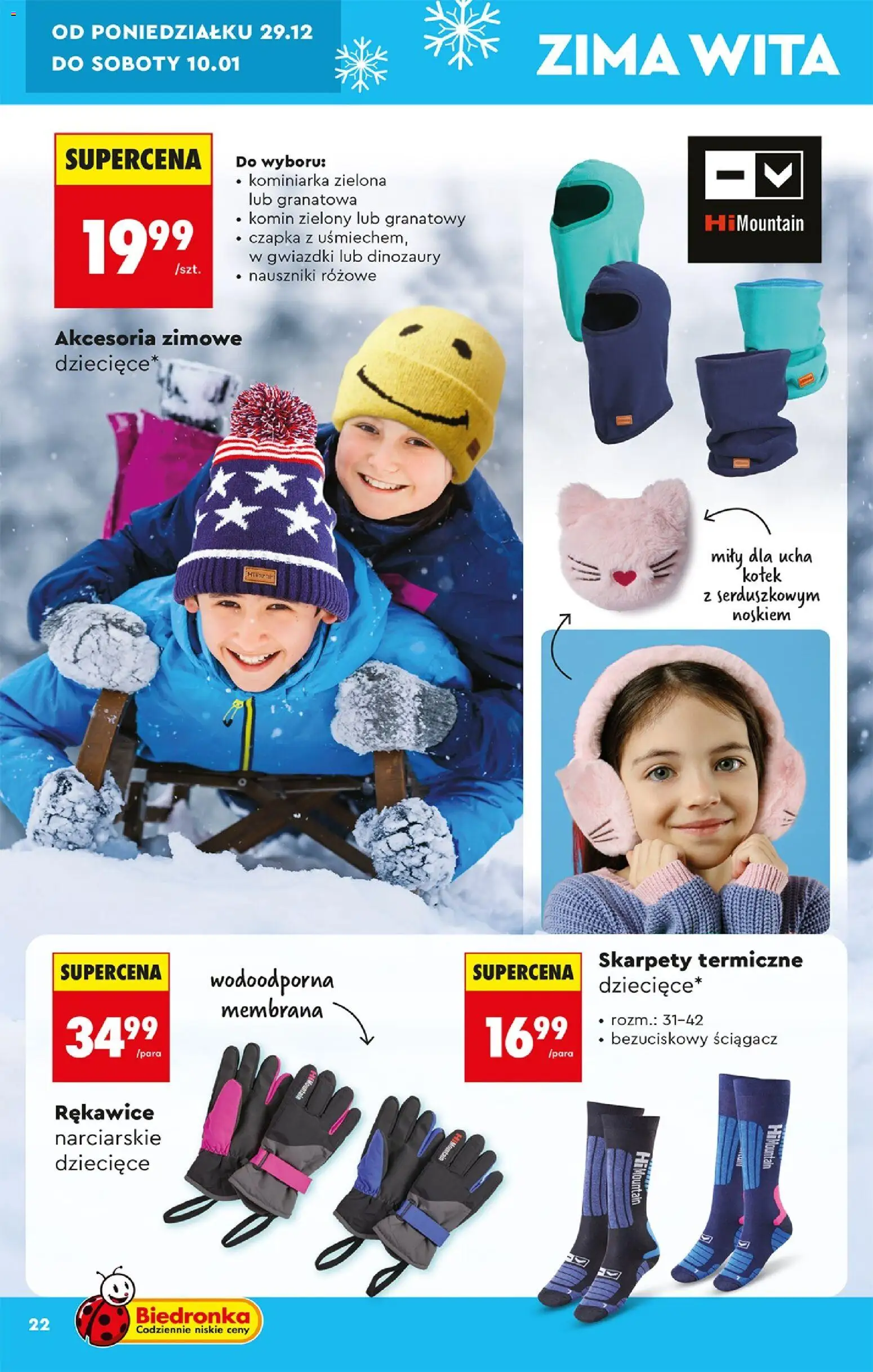 Biedronka gazetka - Hity i inspiracje od 29.12.2025 | Strona: 26 | Produkty: Skarpety, Czapka