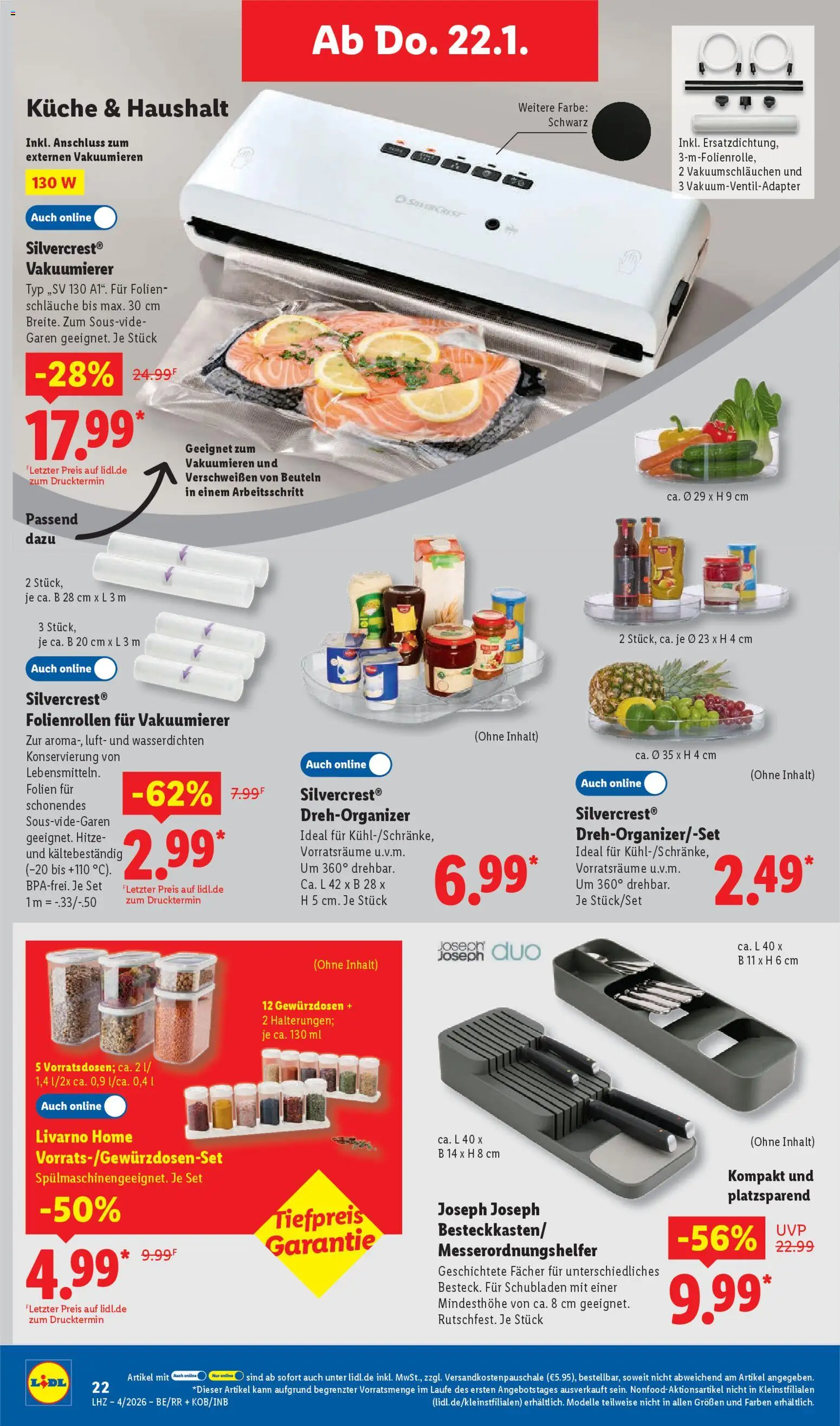 Lidl Prospekt Aarbergen – gültig ab 19.01.2026 | Seite: 34 | Produkte: Vakuumierer, Küche