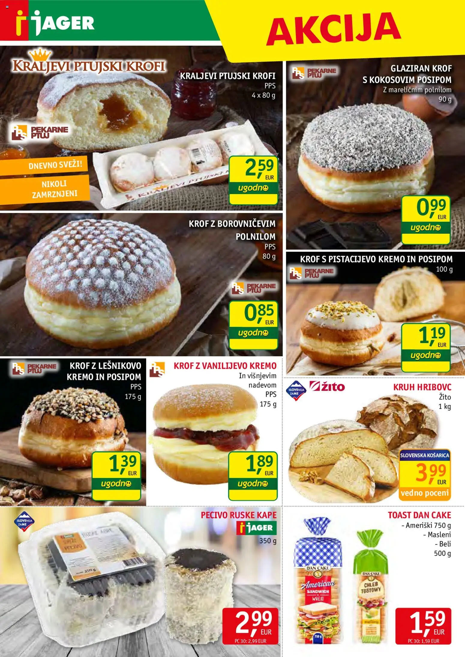 Novi Jager katalog ponudbe – veljaven od 11.02.2026 | Stran: 6 | Izdelki: Toast, Kruh