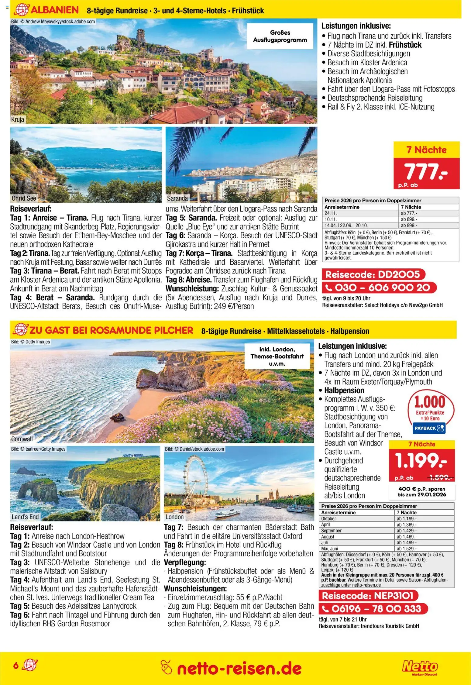 Netto Reisen Prospekt 	 – gültig ab 29.12.2025 | Seite: 6 | Produkte: Uhr