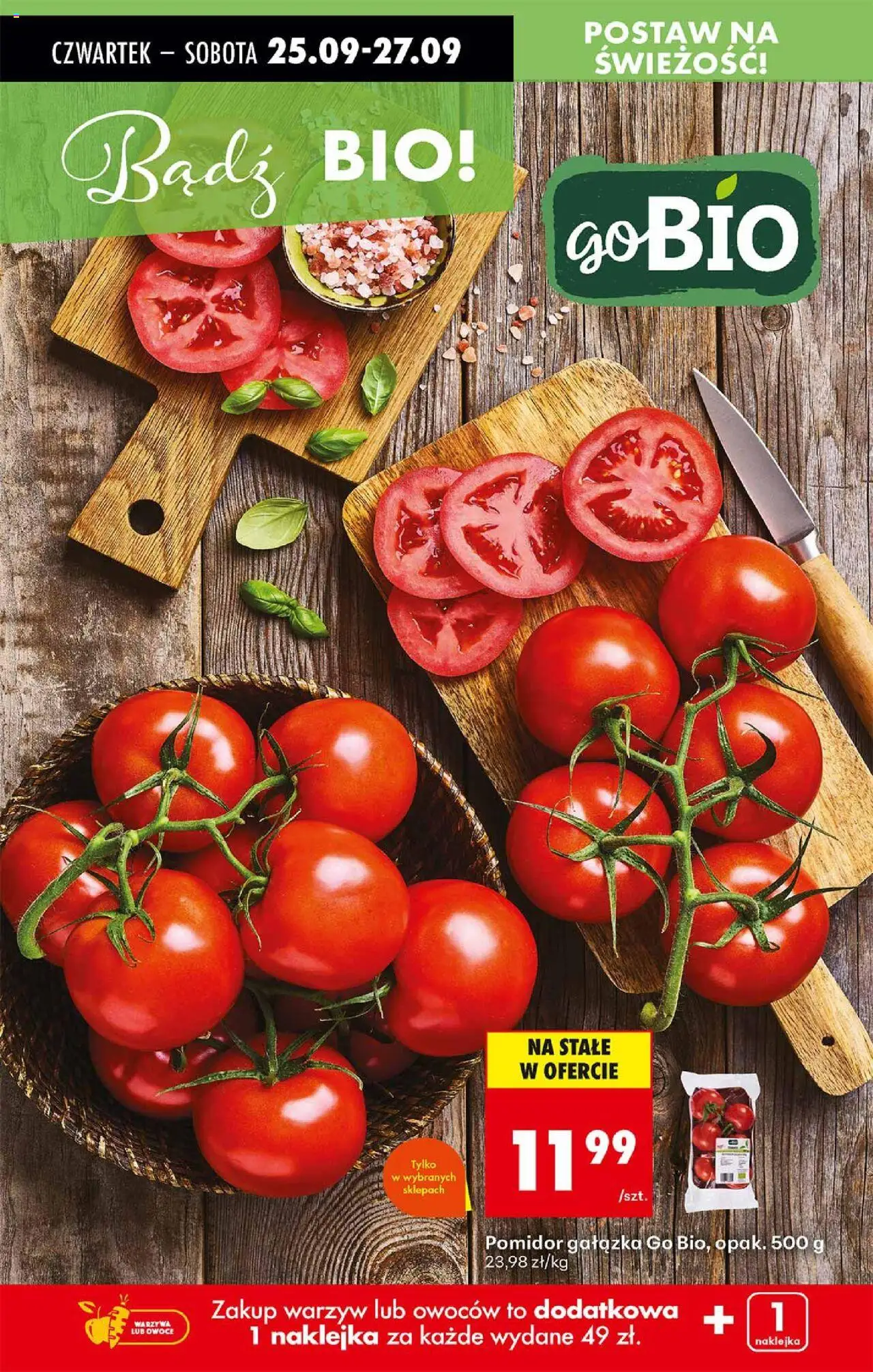 Biedronka gazetka - Oferta w tym tygodniu od 25.09.2025 | Strona: 23 | Produkty: Warzywa, Owoce