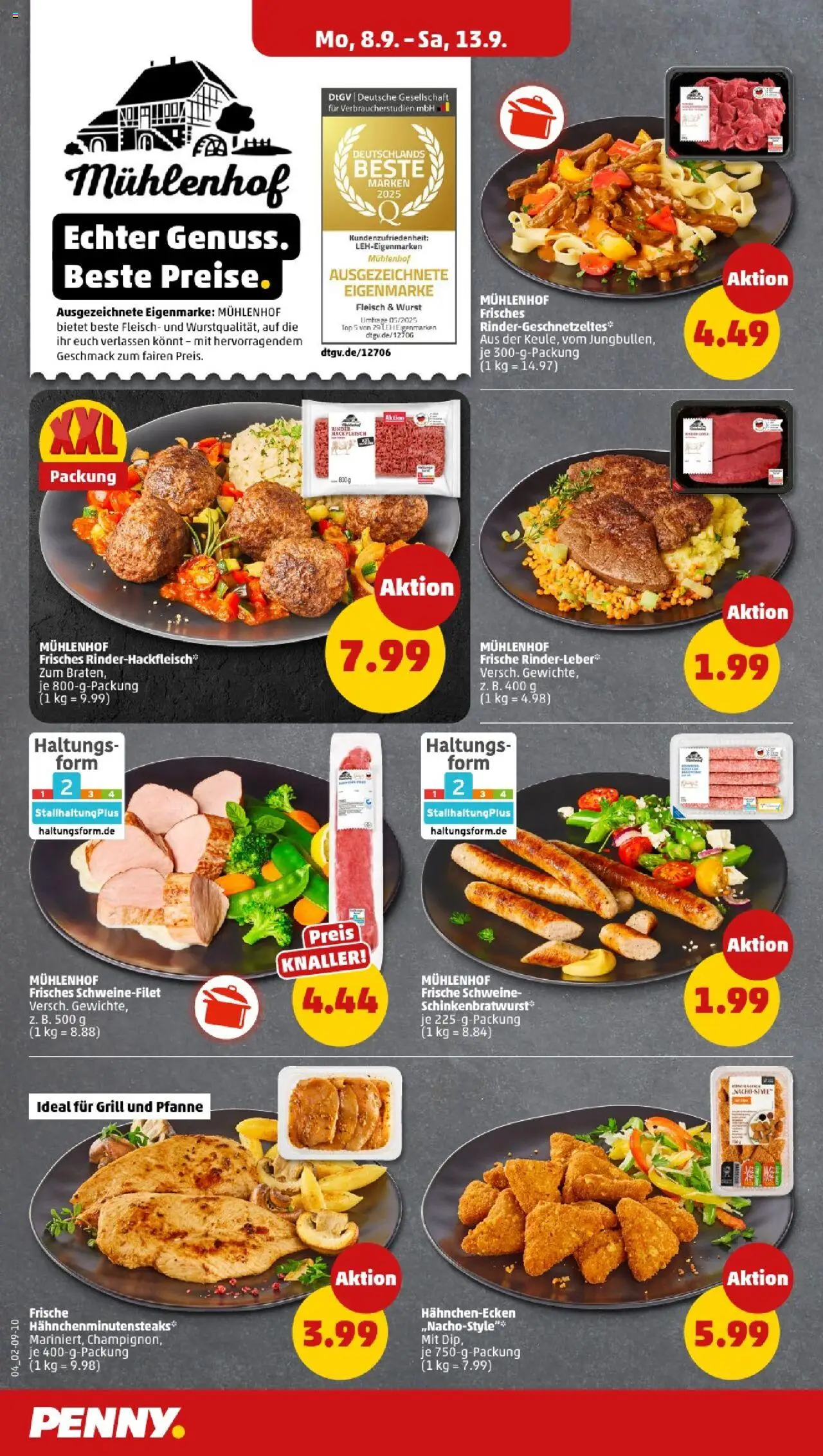 Penny Nordrhein - Westfalen – gültig ab 08.09.2025 | Seite: 4 | Produkte: Top, Grill, Fleisch, Hackfleisch