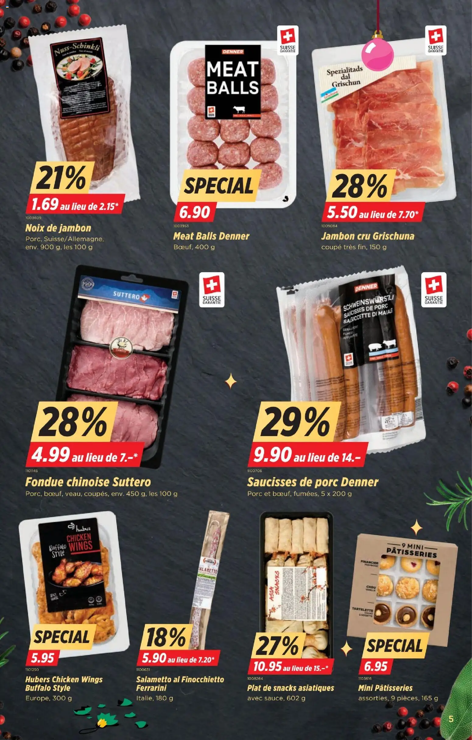 Denner Aktionen FR – gültig ab 23.12.2025 | Seite: 5 | Produkte: Salami, Fondue