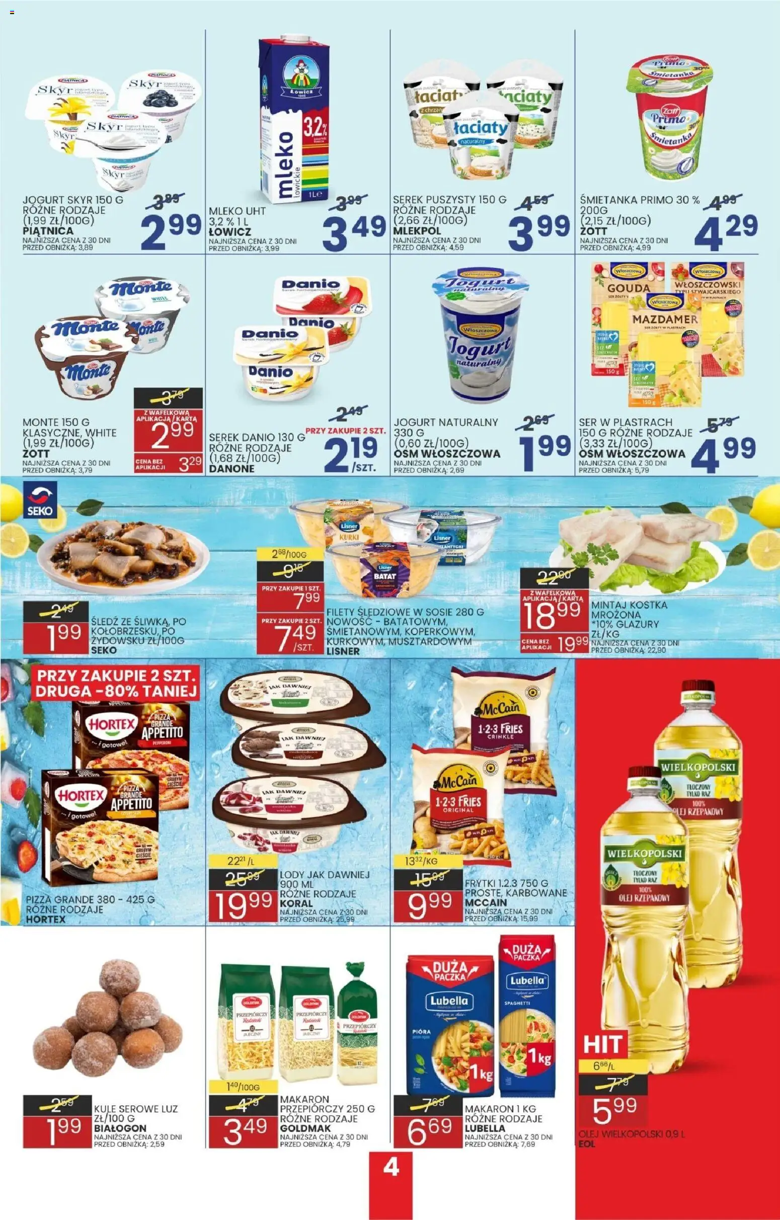 Wafelek Gazetka od 10.11.2025 | Strona: 4 | Produkty: Batat, Jogurt naturalny, Mleko, Frytki