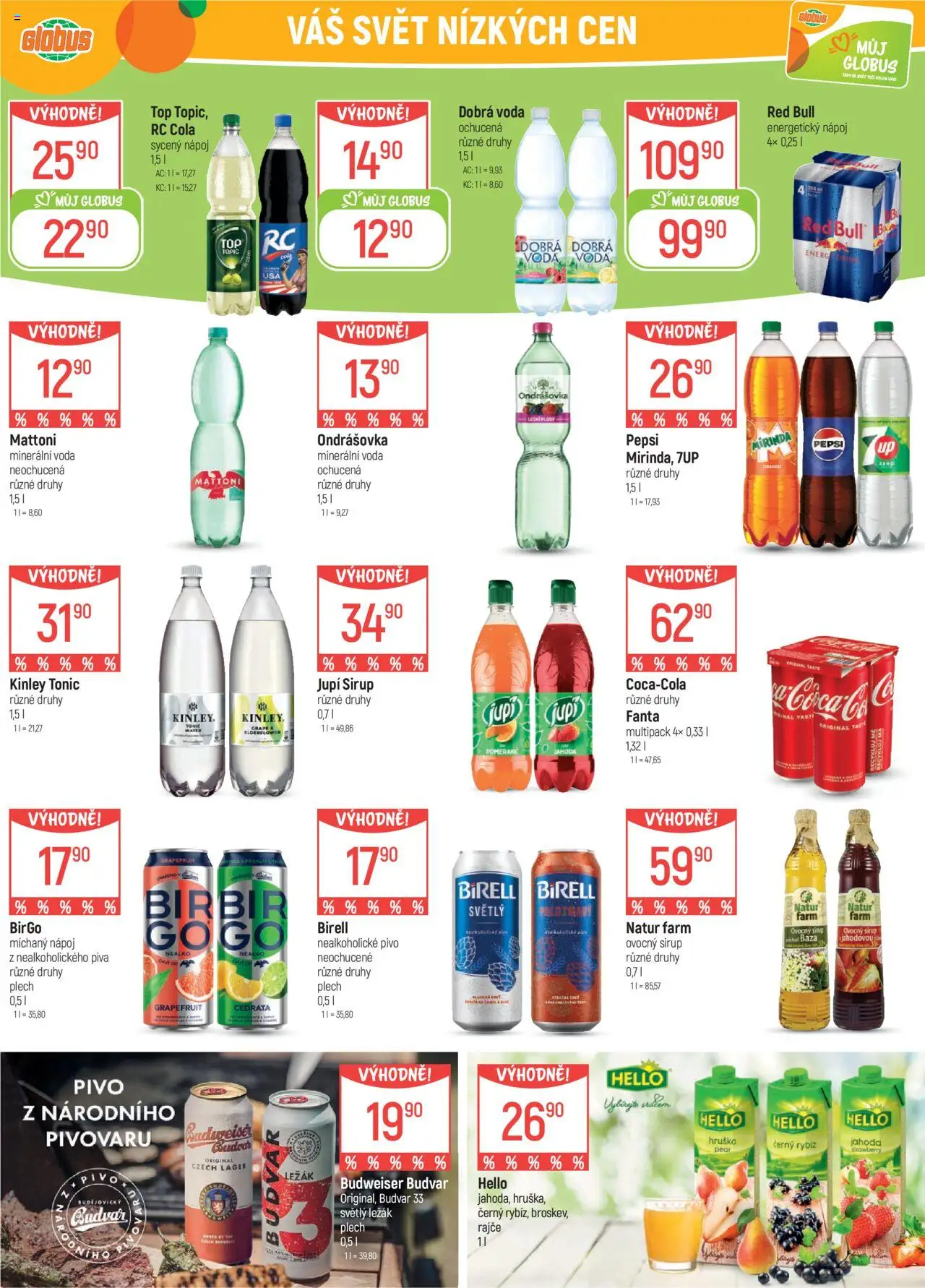 Globus leták - Chomutov od 06.08.2025 | Strana: 24 | Produkty: Mattoni, Pepsi, Plech, Red Bull