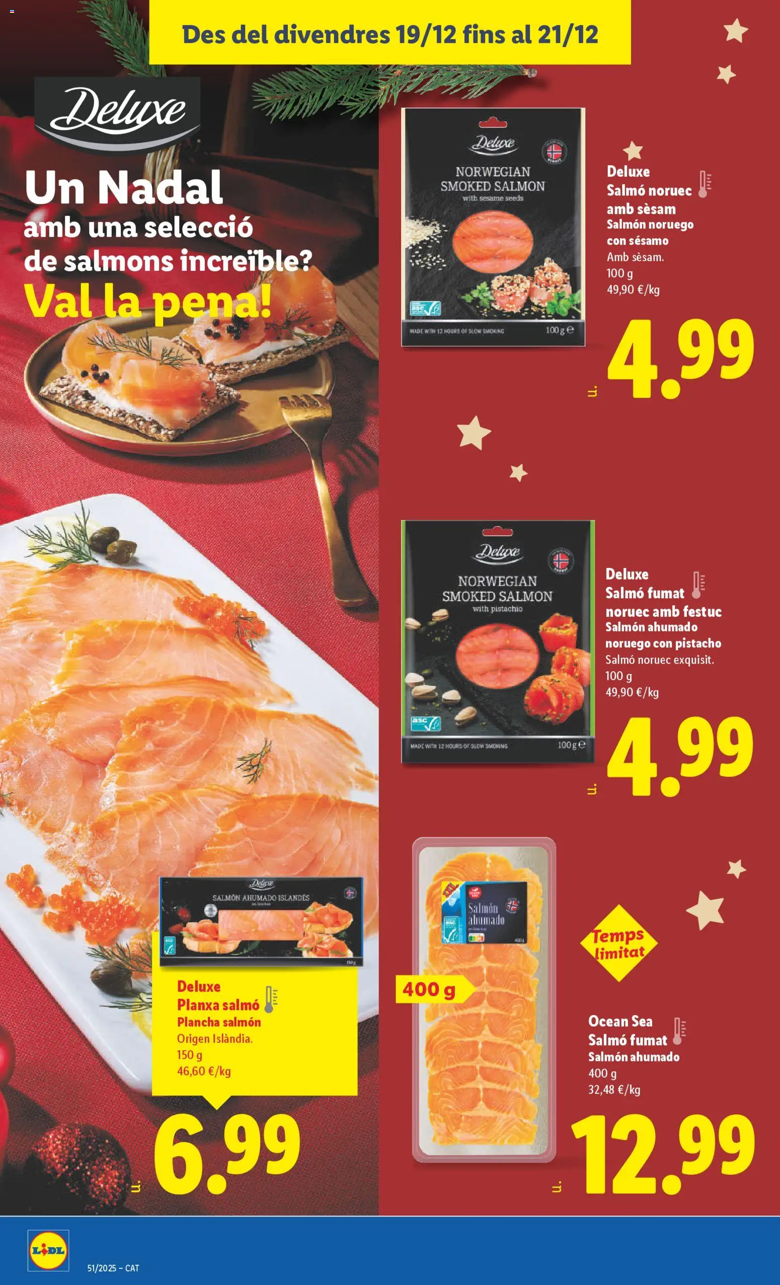 Lidl folleto │ válido desde el 15.12.2025 | Página: 38 | Productos: Salmón ahumado, Plancha