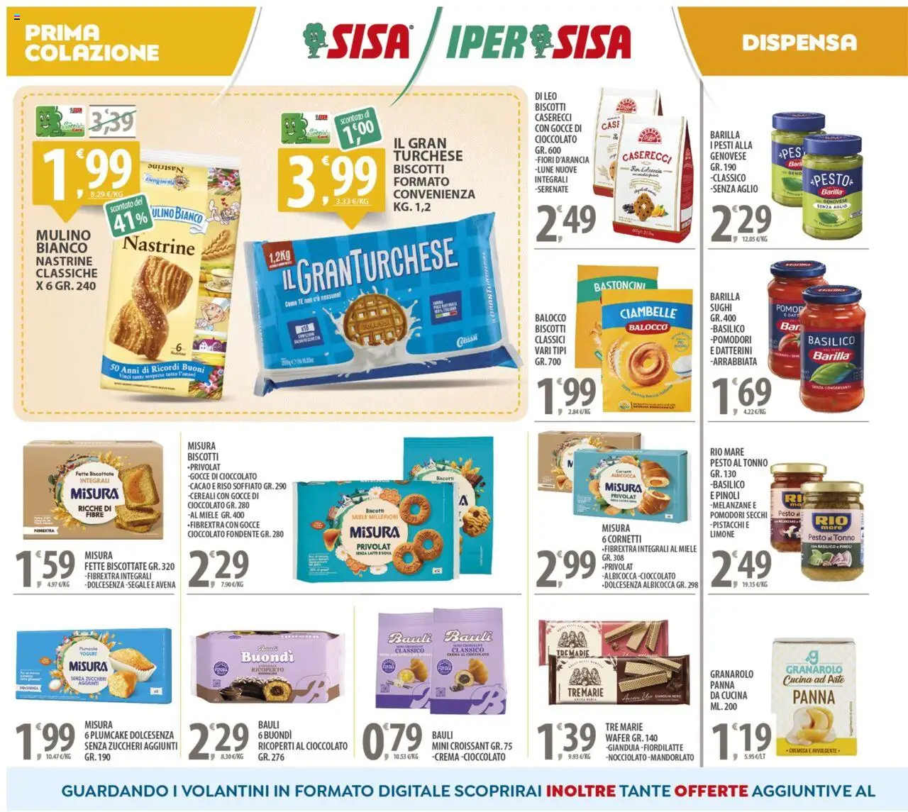 Volantino SISA del 21.08.2025 | Pagina: 8 | Prodotti: Crema, Cereali, Latte, Pomodori