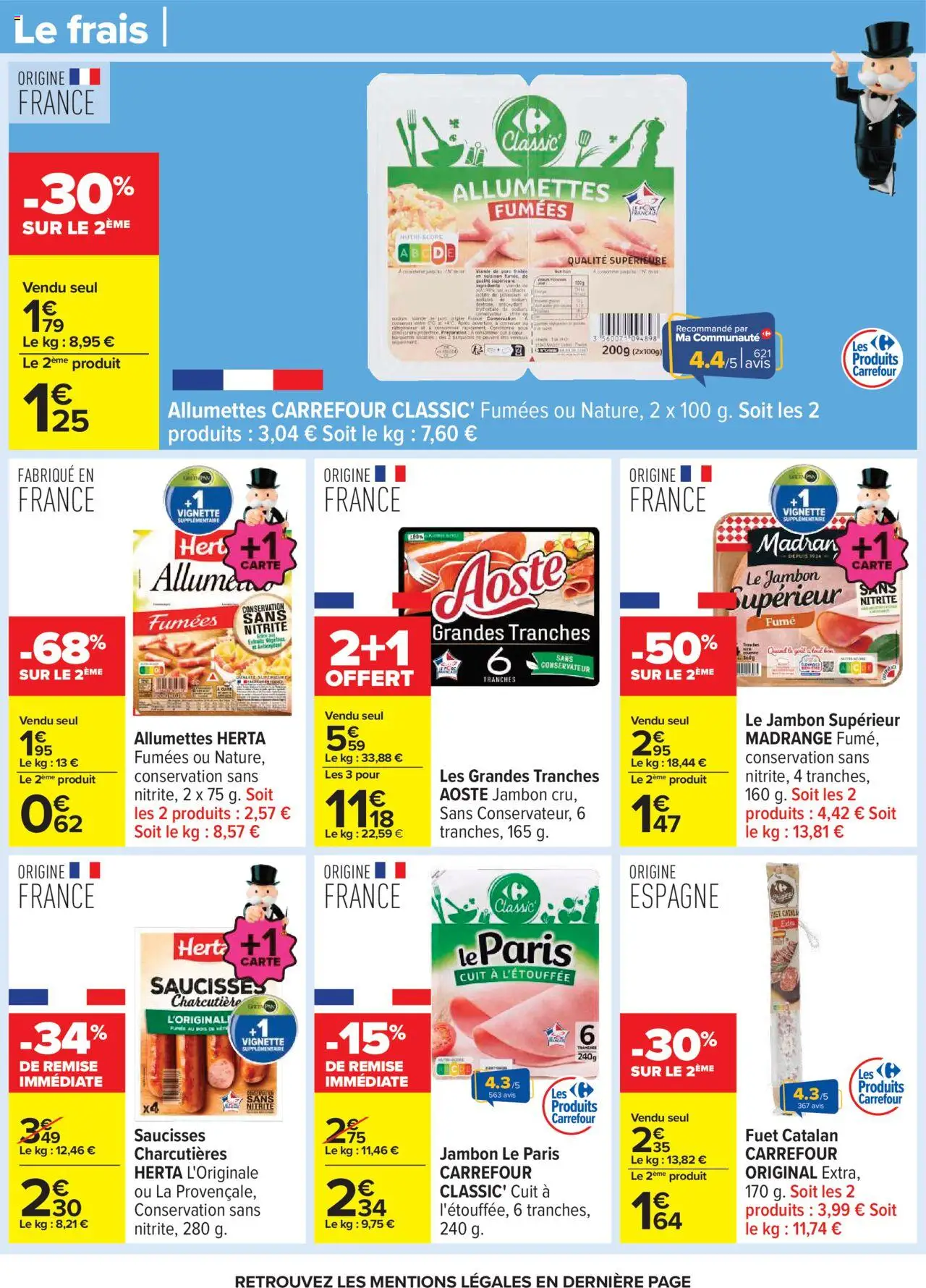  | Page: 48 | Produits: Pois, Jambon, Viande, Thé