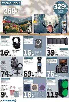 Pré-visualização E.Leclerc Não Alimentar válido de 29.01.2026 | Página: 10 | Produtos: Vídeo, Porta, Tv led, Cadeira