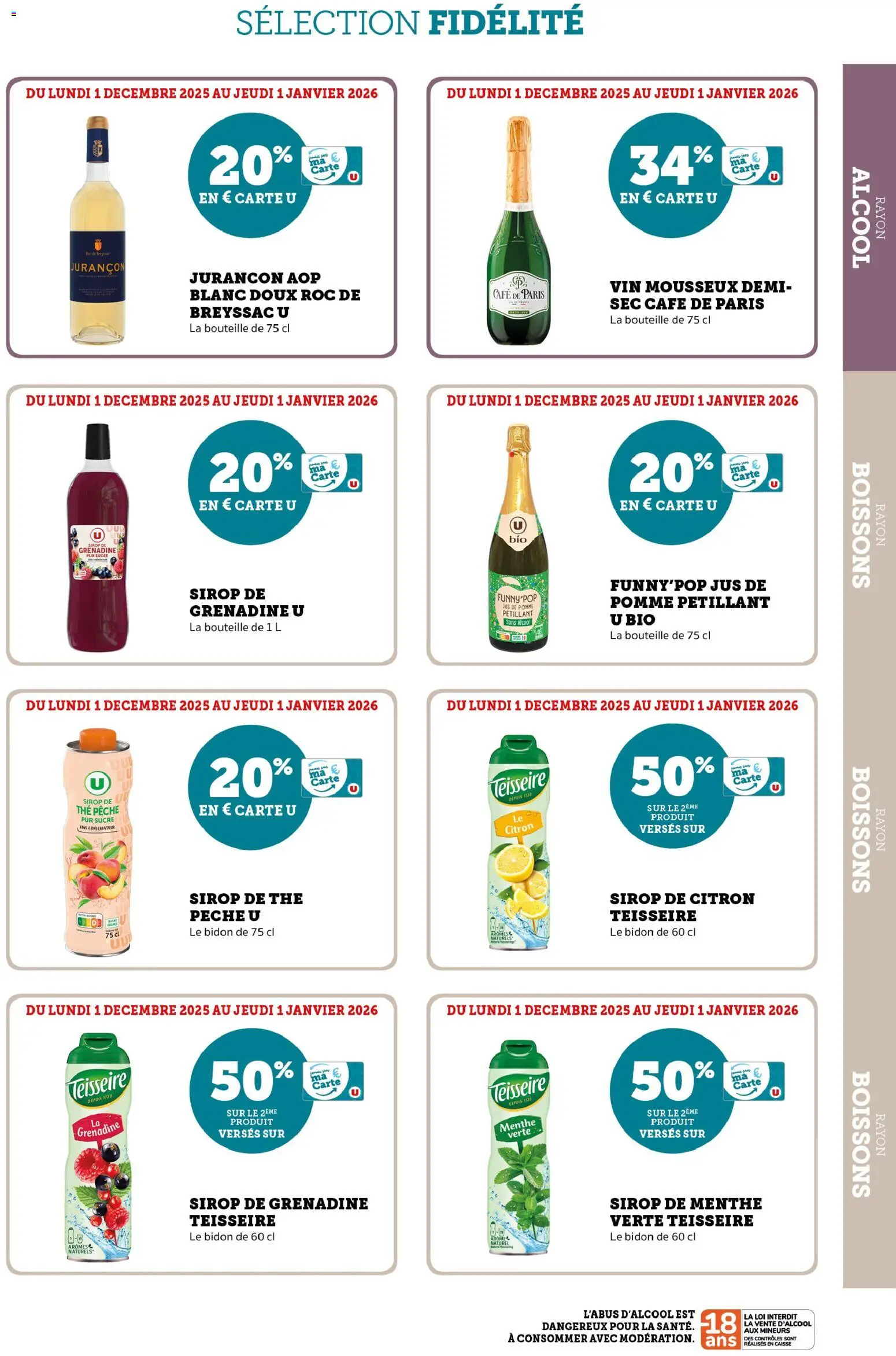 {H1} | Page: 35 | Produits: Menthe, Café, Jus de pomme, Vin