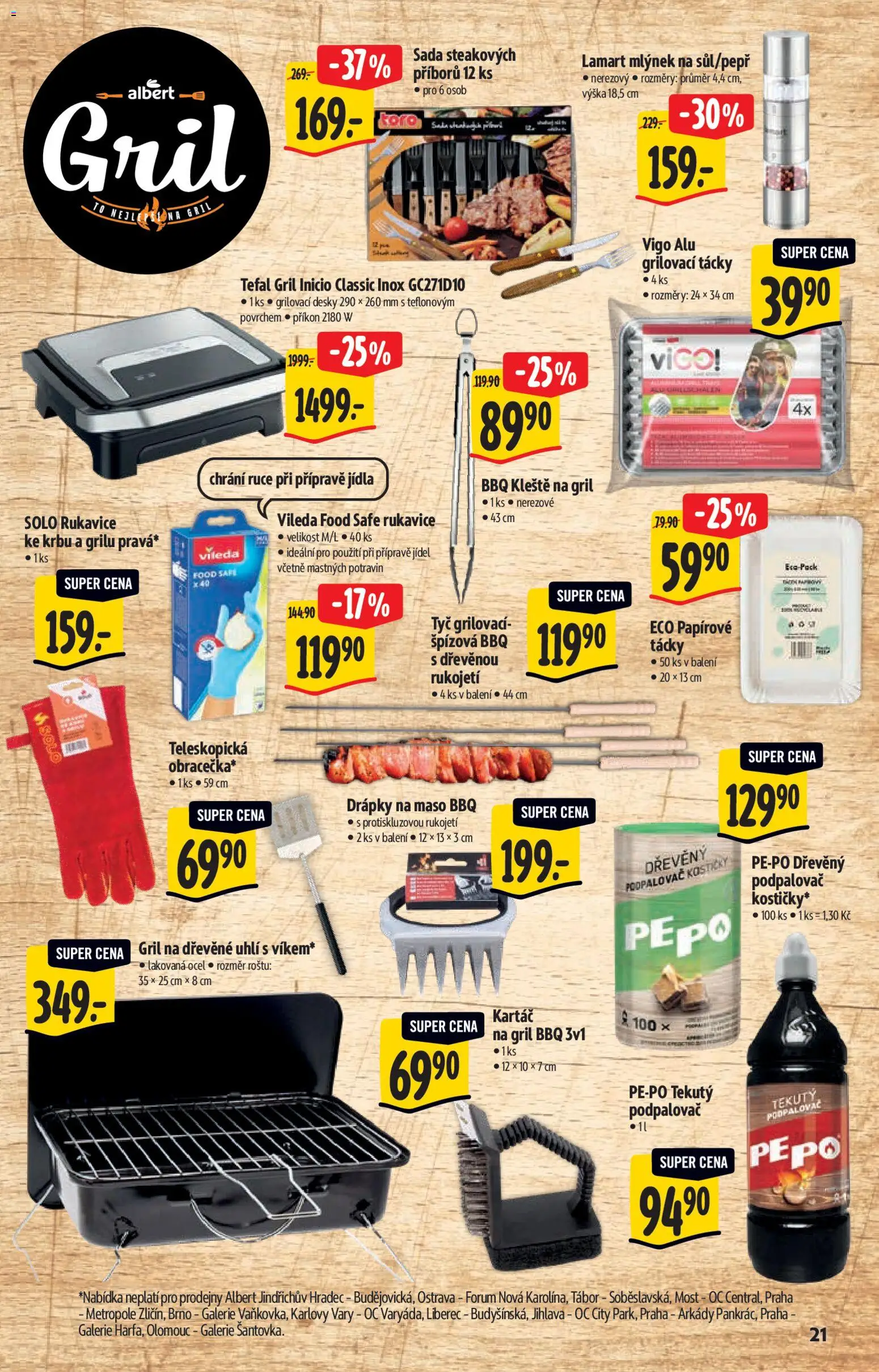 Albert katalog - Hypermarket od 22.04.2026 | Strana: 21 | Produkty: Mošt, Rukavice, Mlýnek, Tefal