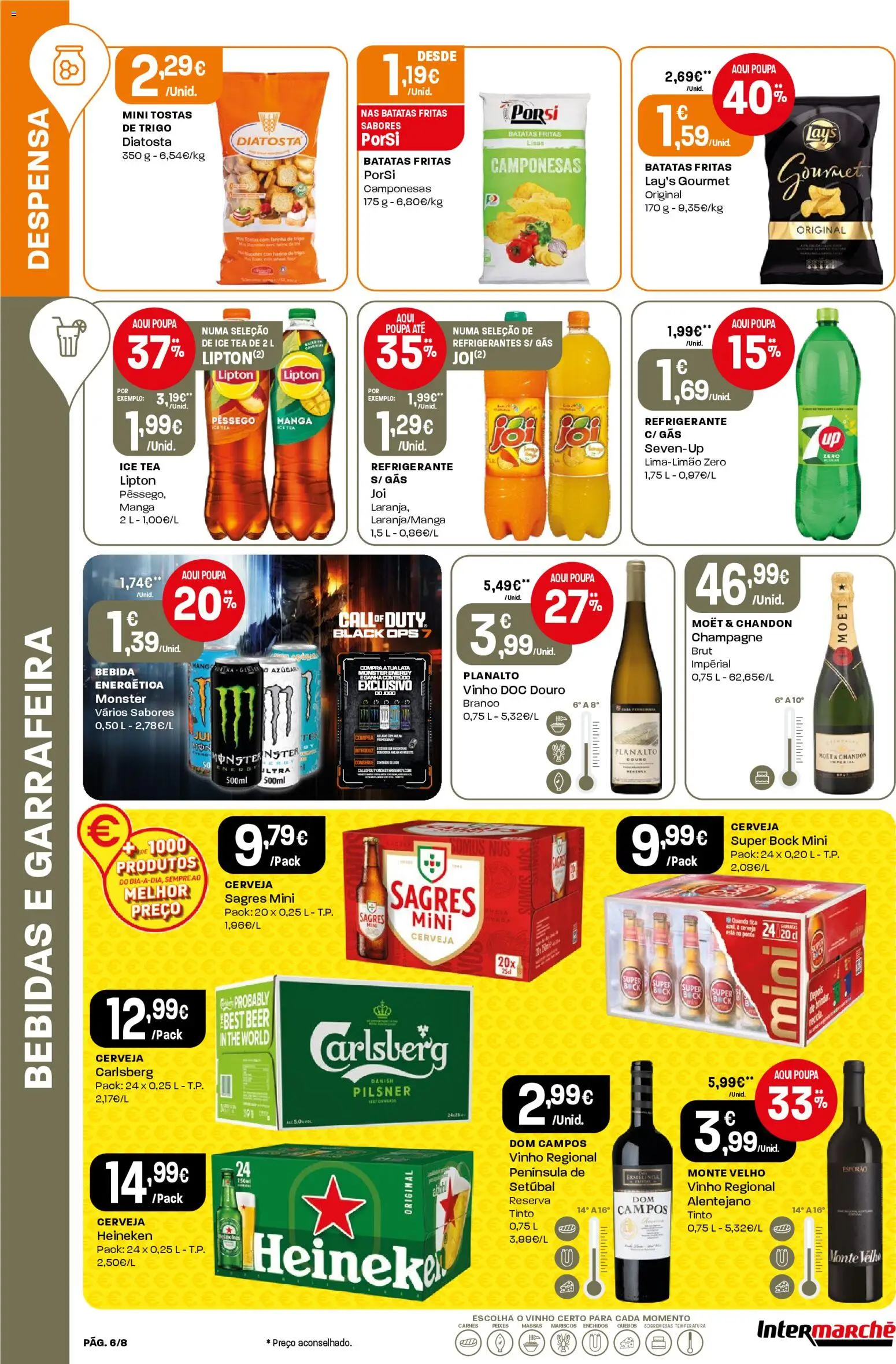Intermarché Folheto Mini │ válido de 26.12.2025 | Página: 6 | Produtos: Refrigerante, Super bock, Vinho, Batatas fritas