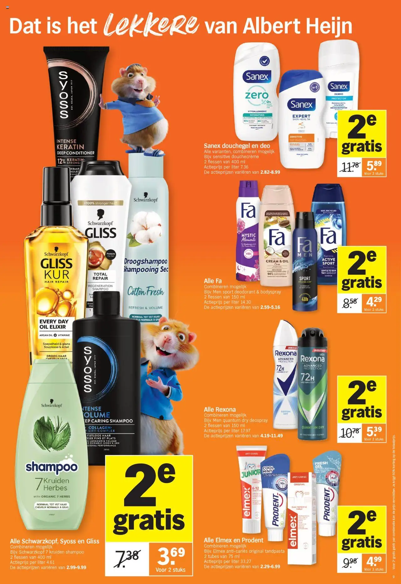  | Pagina: 9 | Producten: Gel, Douchegel, Deodorant, Tandpasta