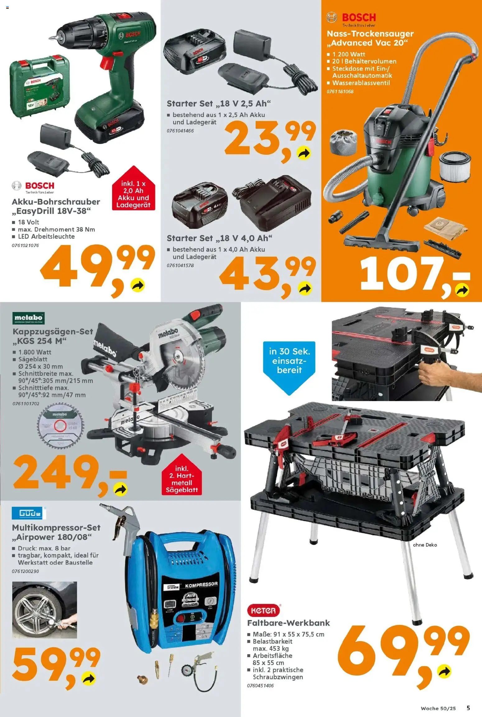 Globus Baumarkt prospekt Schweinfurt	 – gültig ab 07.12.2025 | Seite: 5 | Produkte: Bosch, Steckdose, Ladegerät