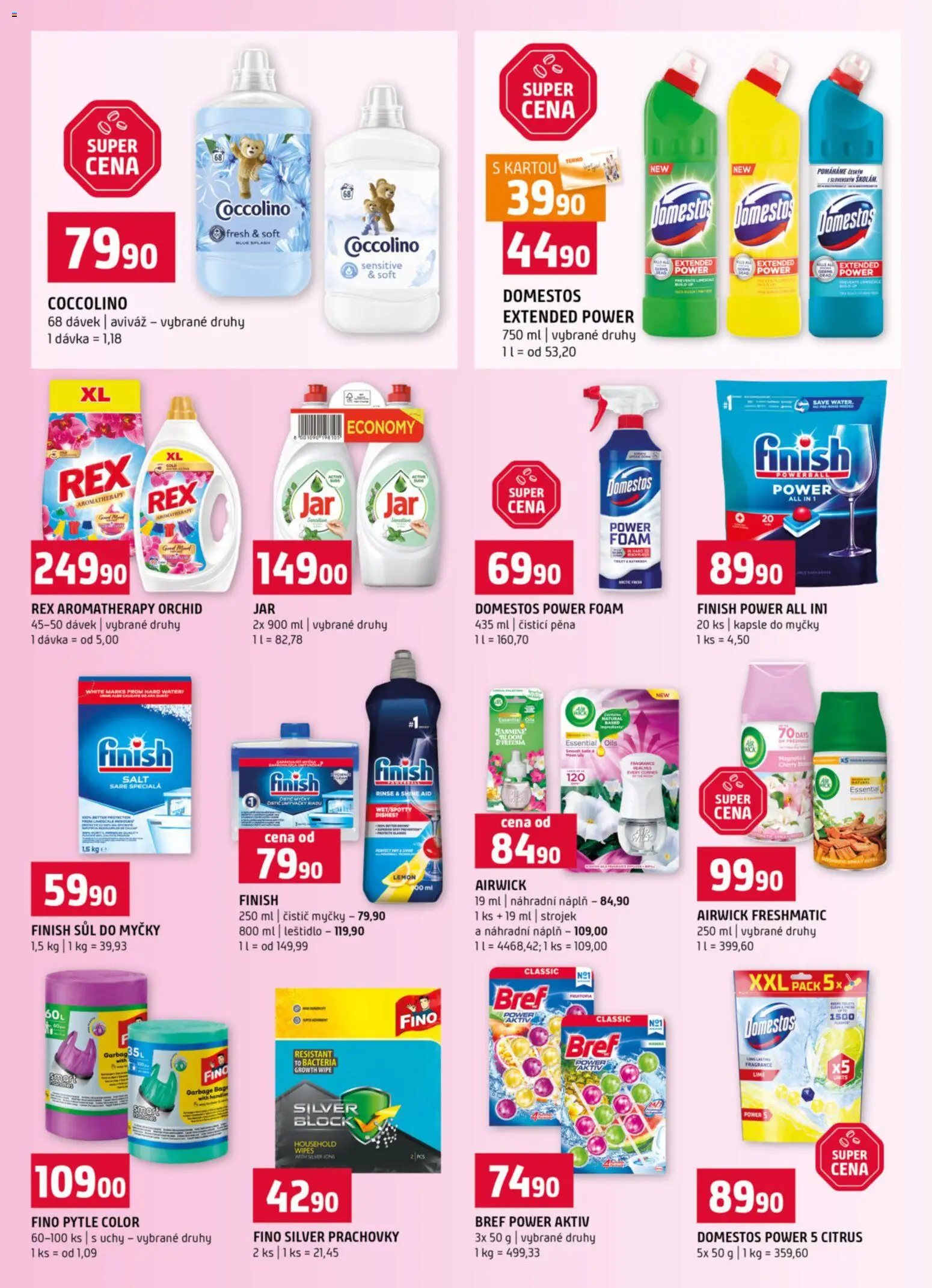 Terno leták - Hradec Králové od 18.02.2026 | Strana: 15 | Produkty: Aviváž, Coccolino, Sůl do myčky, Domestos