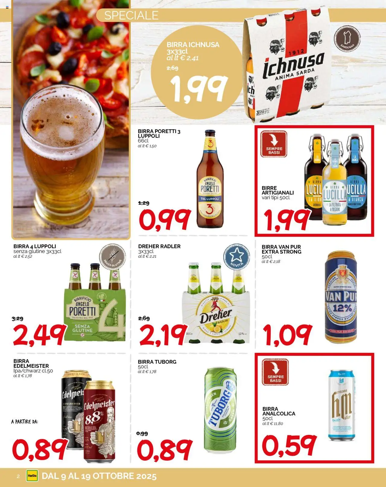 Volantino HarDis del 09.10.2025 | Pagina: 2 | Prodotti: Birra