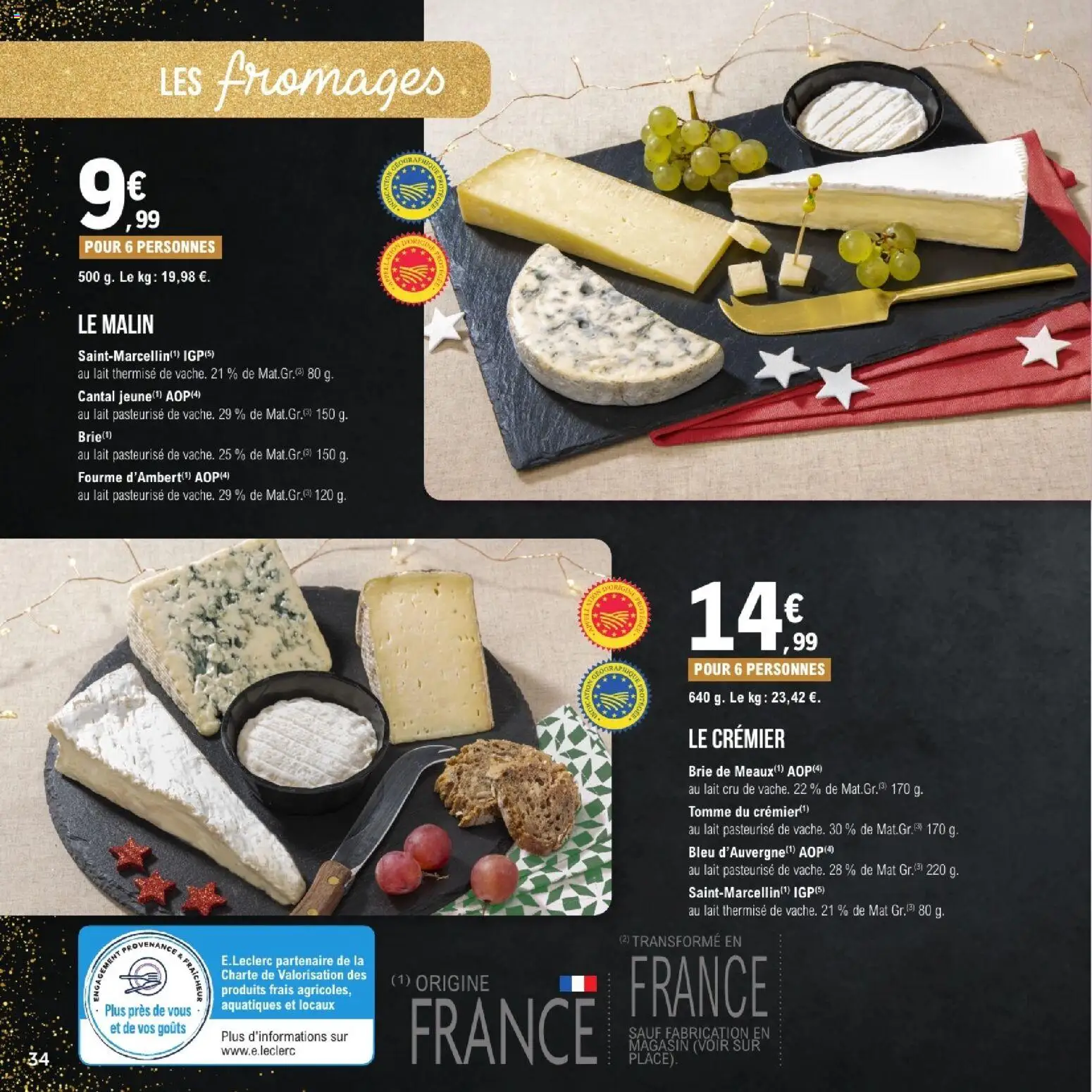 {H1} | Page: 34 | Produits: Brie de meaux aop, Lait, Brie