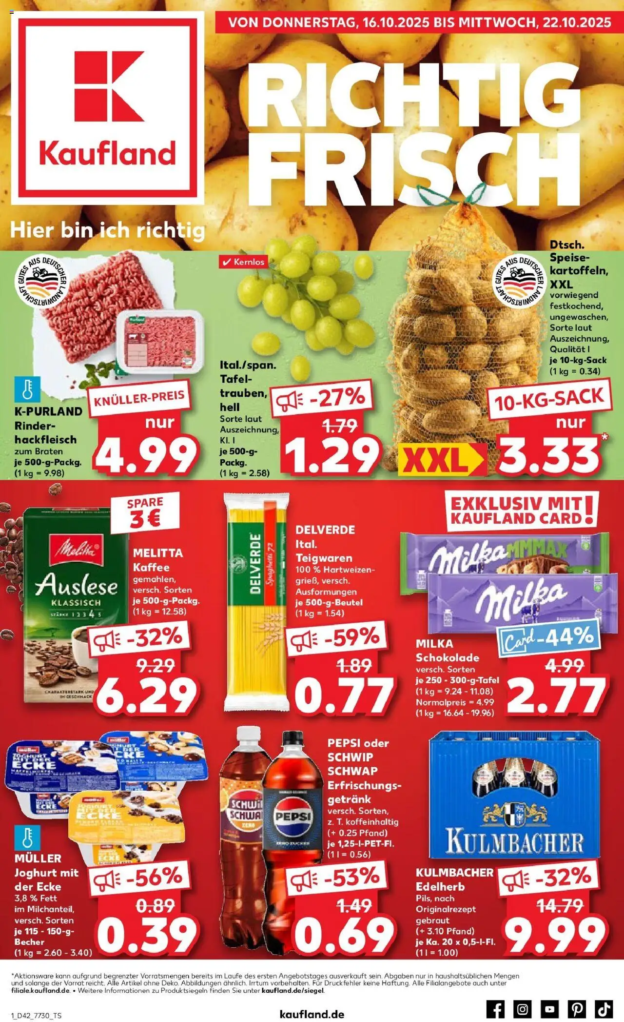 Kaufland prospekt Bad Kissingen	 – gültig ab 15.10.2025 | Seite: 1 | Produkte: Melitta, Melitta kaffee, Kaffee, Schwip schwap
