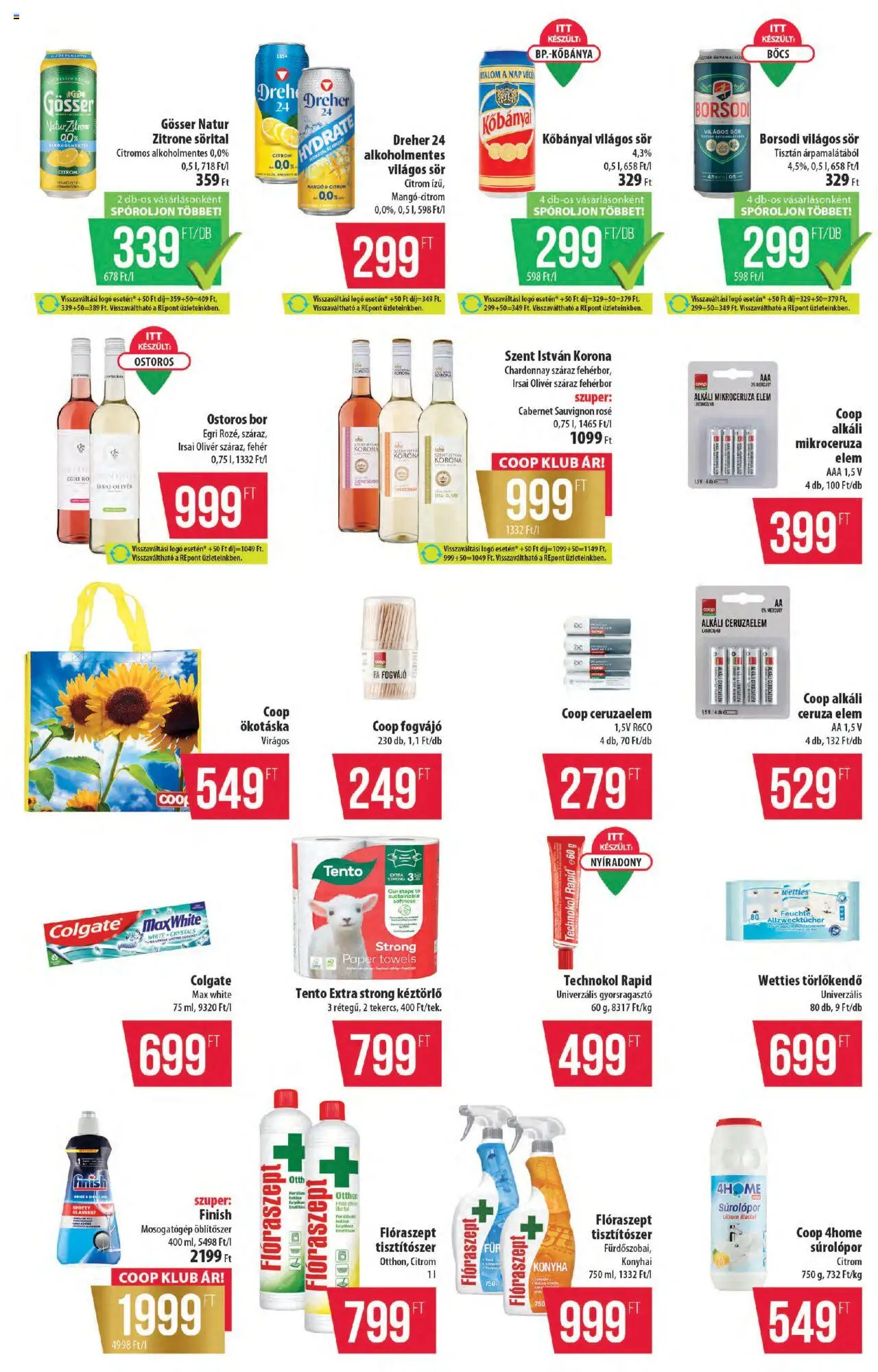 COOP akciós ujság - amely érvényes a következő dátumtól: 07.08.2025 | Oldal: 11 | Termékek: Mosogatógép, Gösser, Sör, Öblítőszer