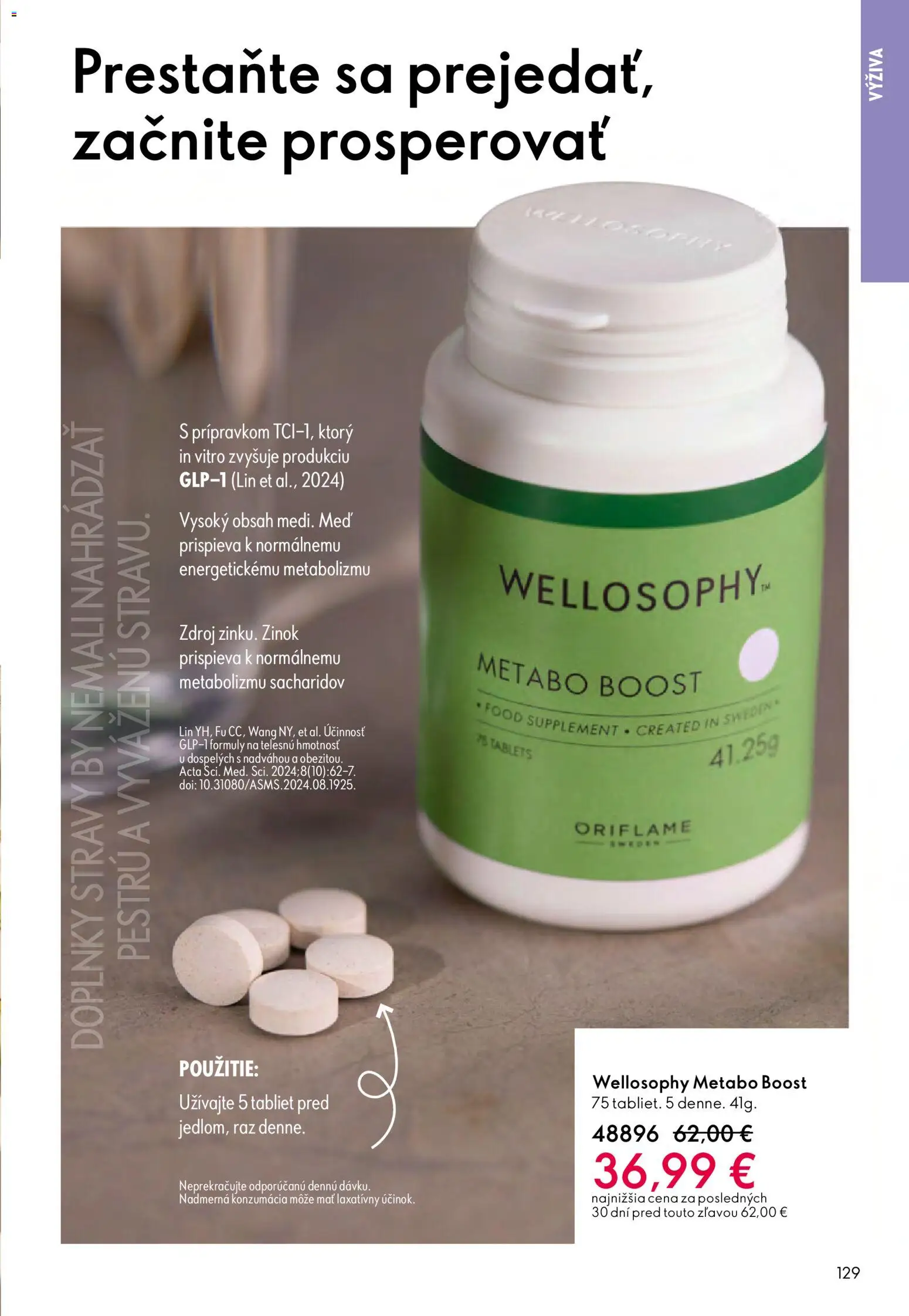 Nové Oriflame akcie – leták je platný od 12.11.2025 | Strana: 129 | Produkty: Metabo, Med