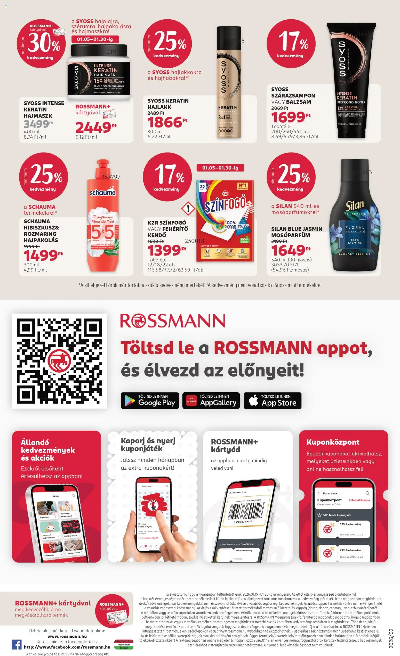 Rossmann akciós ujság - amely érvényes a következő dátumtól: 19.01.2026 | Oldal: 24 | Termékek: Kendő, Hajpakolás, Hajmaszk, Hajlakk