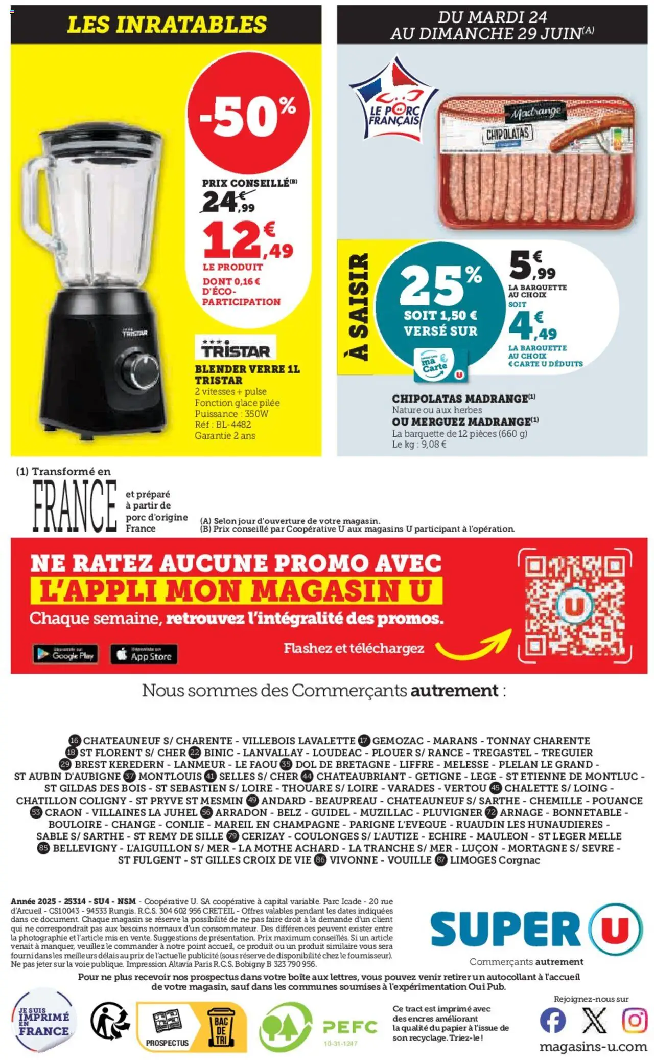  | Page: 40 | Produits: Blender, Merguez, Champagne, Porc