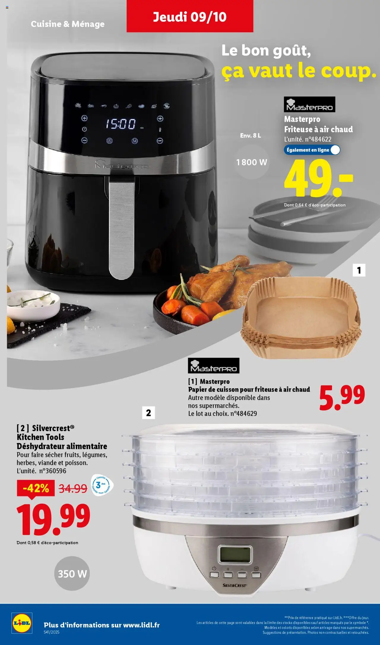 {H1} | Page: 38 | Produits: Friteuse, Air fryer, Papier de cuisson, Viande