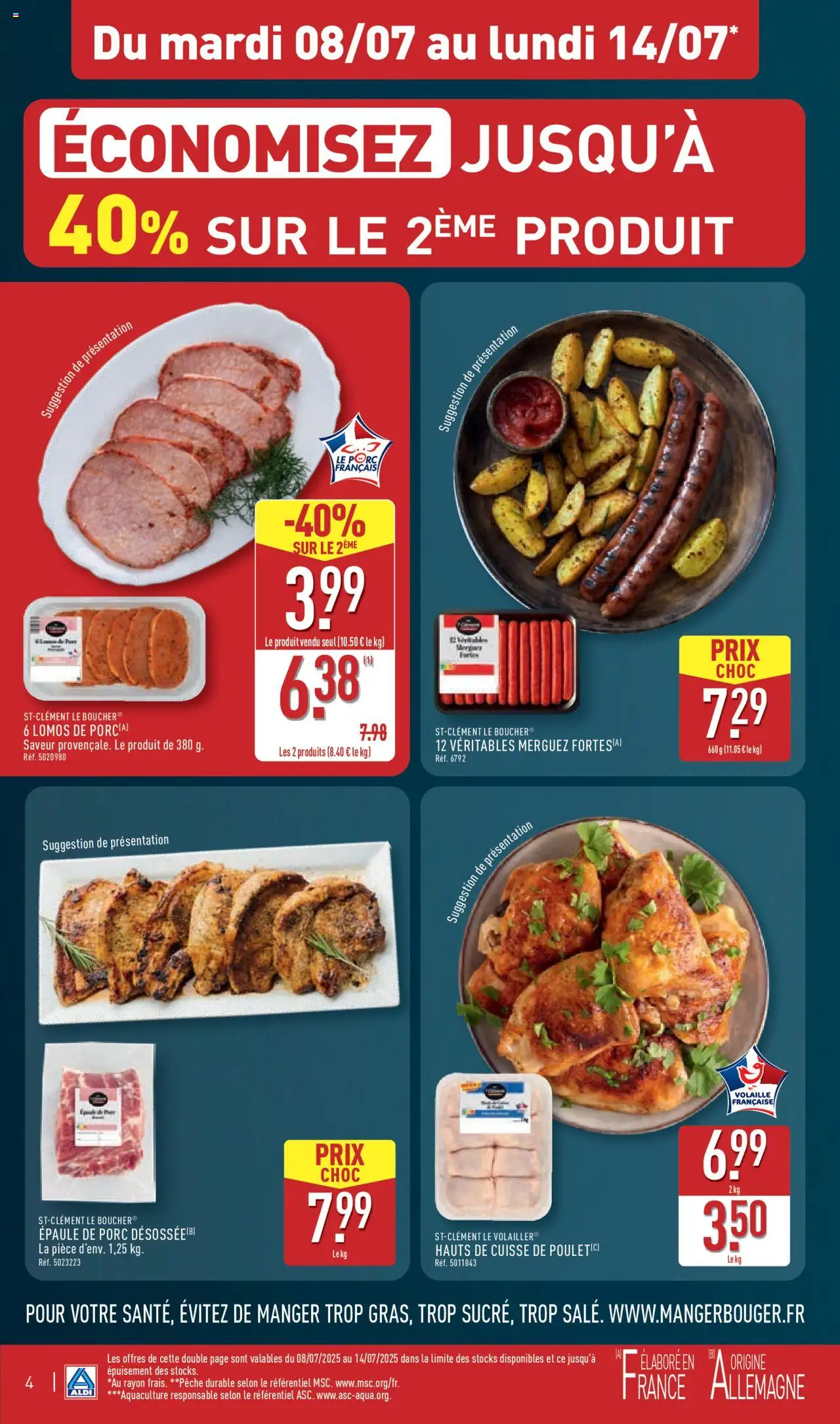 | Page: 6 | Produits: Épaule de porc, Pêche, Volaille, Porc