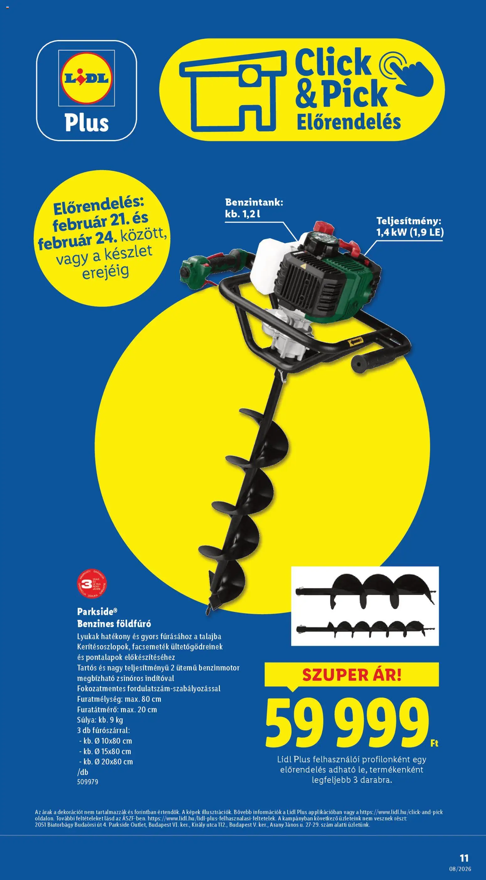 Lidl akciós ujság - amely érvényes a következő dátumtól: 19.02.2026 | Oldal: 11