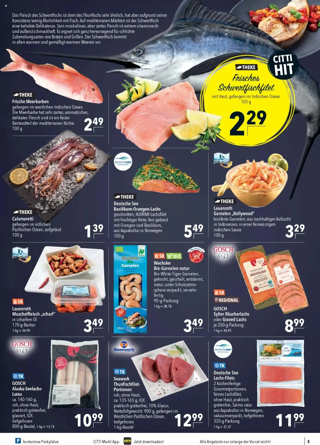CITTI Markt Prospekt 	 - gültig ab dem 06.08.2025 | Seite: 5 | Produkte: Theke, Öl, Orangen, Räucherlachs