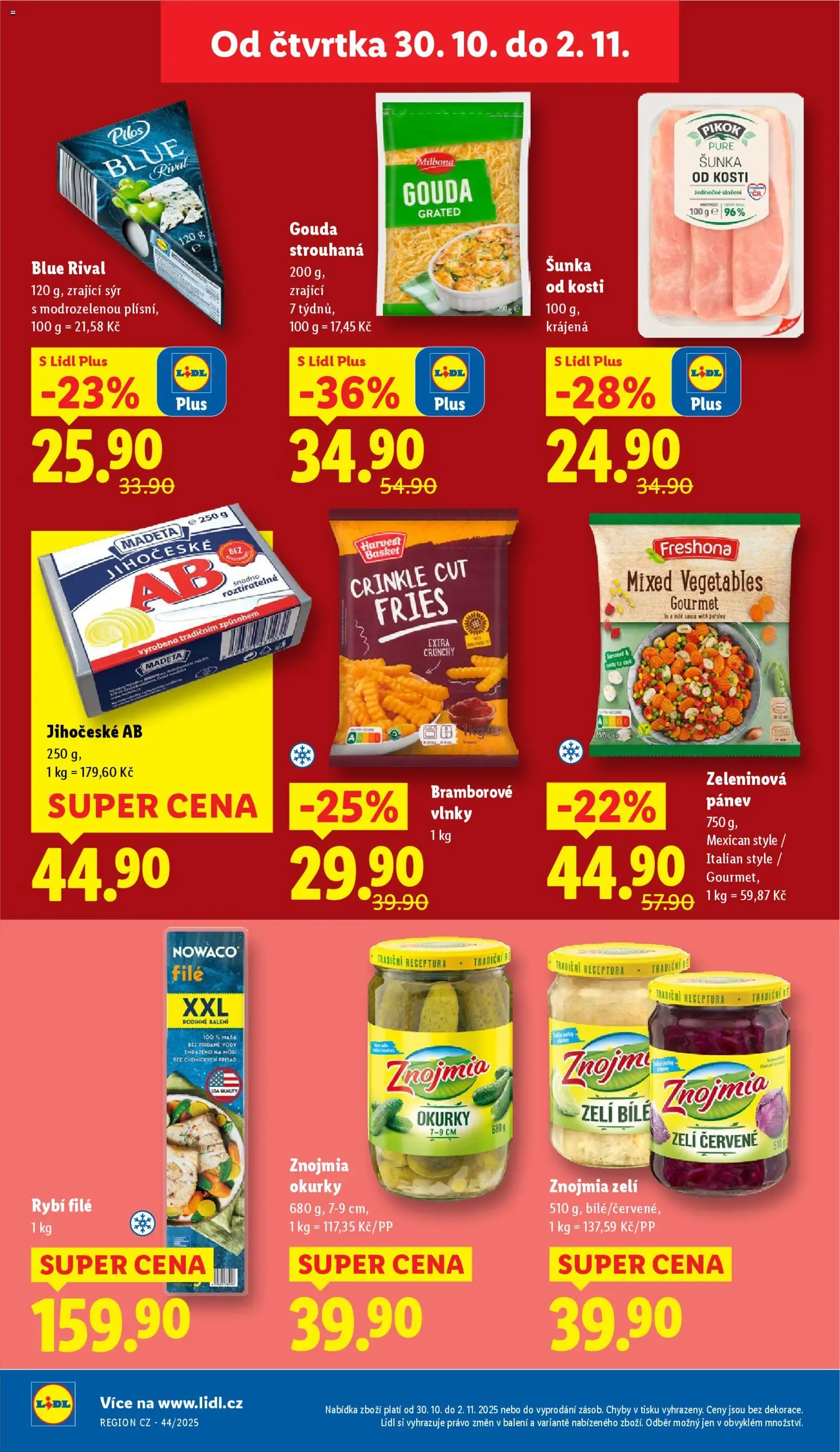 Lidl leták od 30.10.2025 | Strana: 12 | Produkty: Gourmet, Gouda, Okurky Znojmia, Pikok