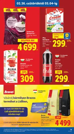 Freeway Cola / Zero cola, +50 Ft betétdíj; 2 l; 1 l = 150 Ft - amely érvényes a következő dátumtól: 26.02.2026 | Oldal: 13