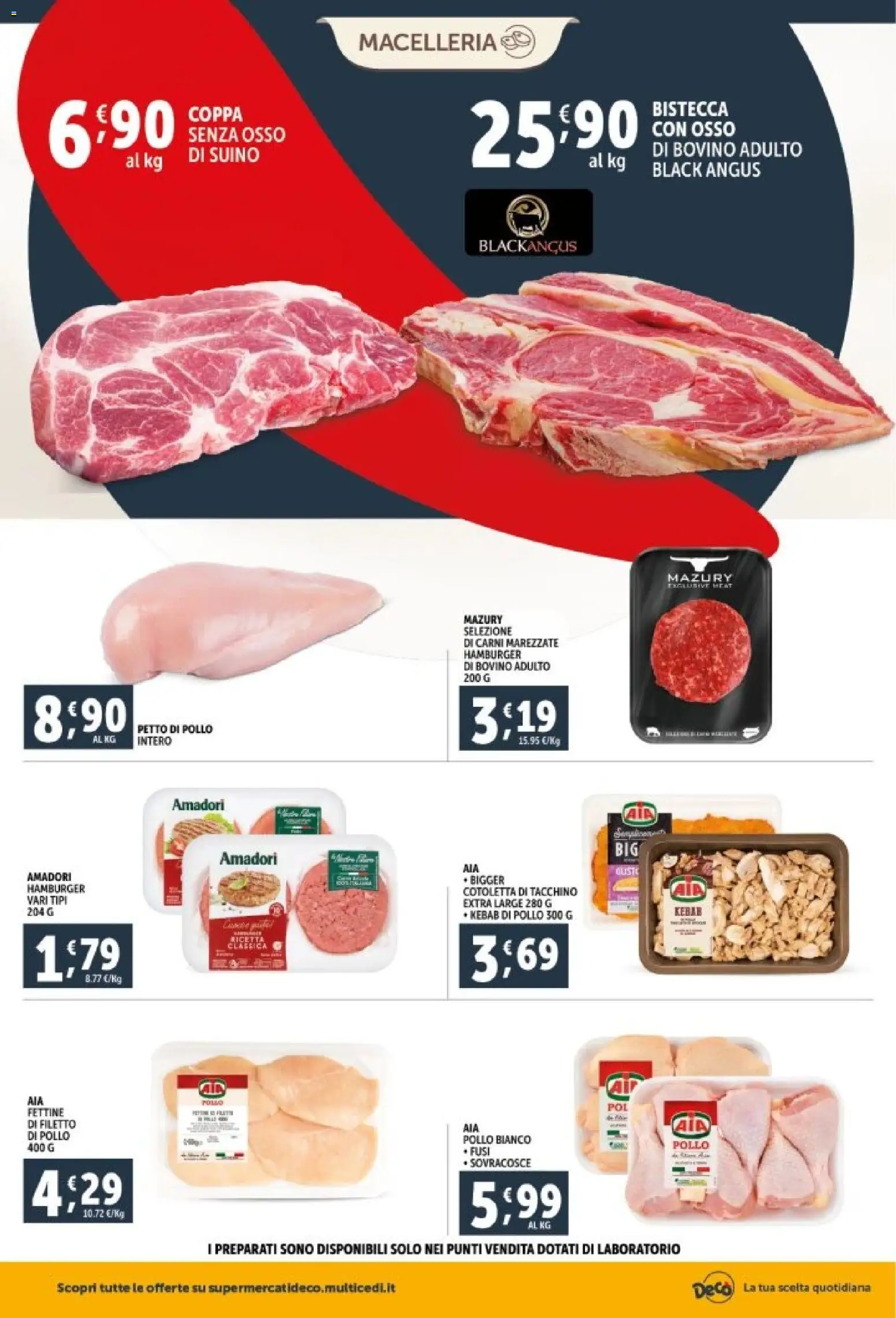 Volantino Decò del 29.12.2025 | Pagina: 6 | Prodotti: Bovino, Pollo, Tacchino, Hamburger