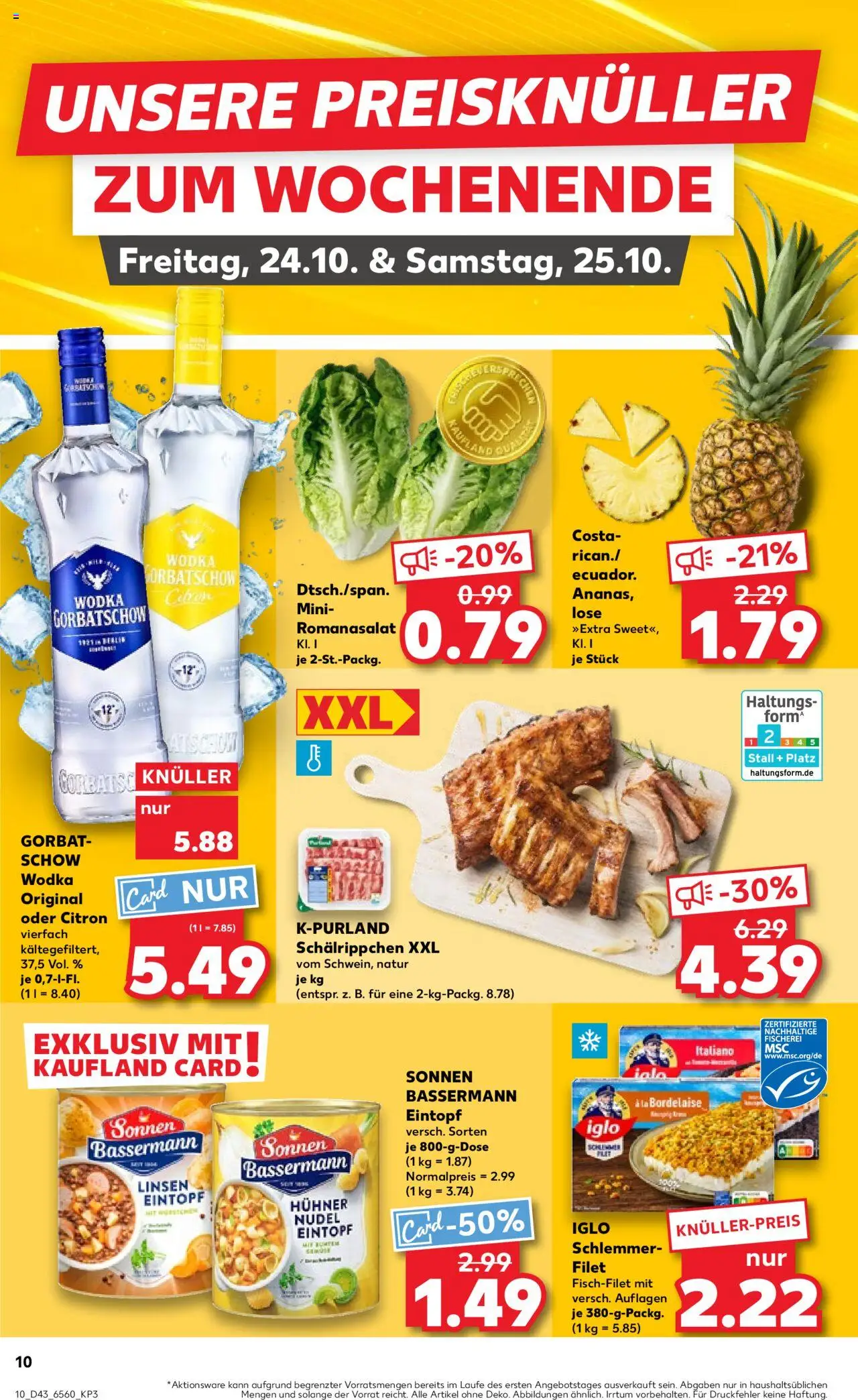 Kaufland prospekt Bremen	 – gültig ab 23.10.2025 | Seite: 10 | Produkte: Iglo, Wodka gorbatschow, Vodka, Wodka