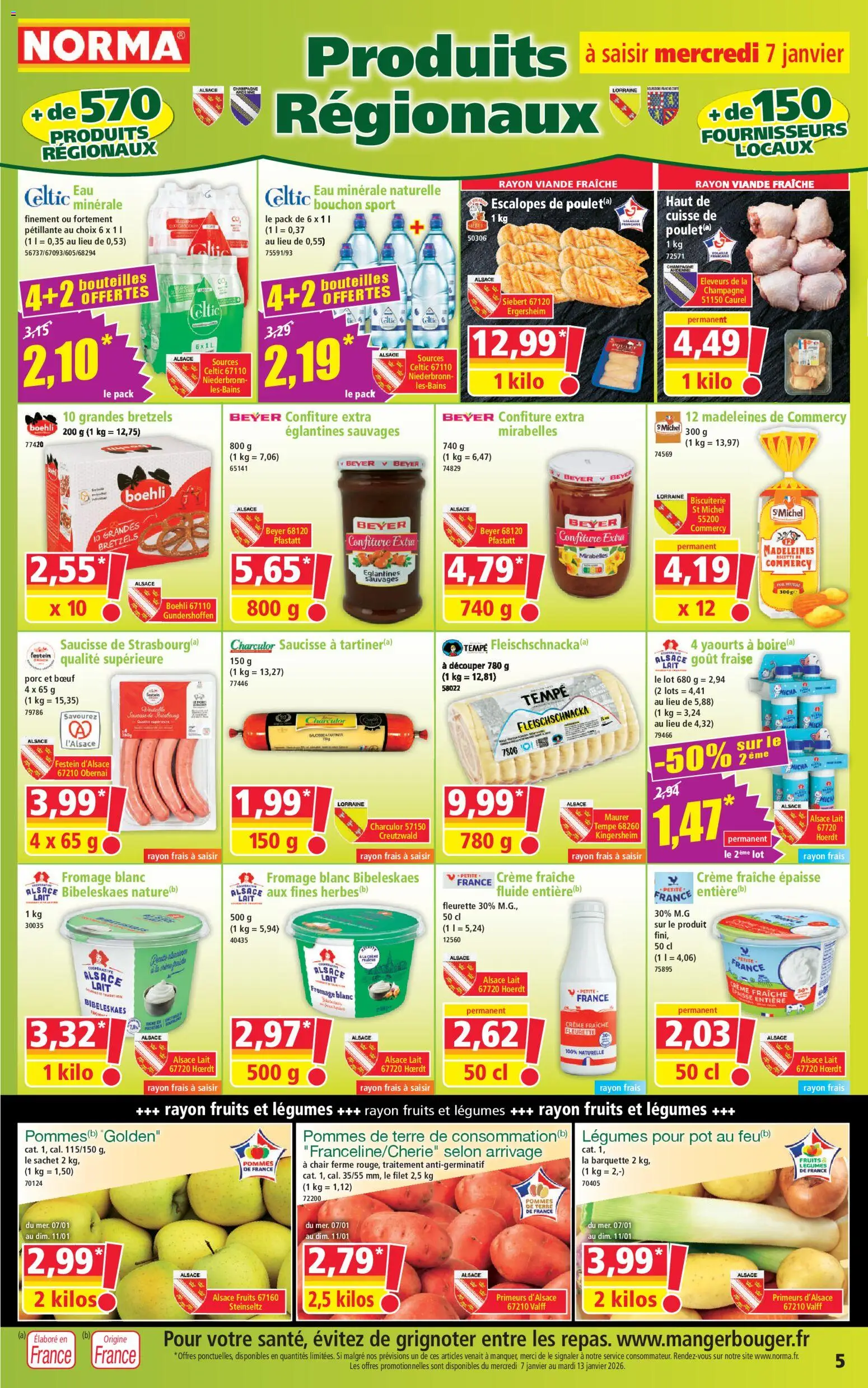 {H1} | Page: 5 | Produits: Fraise, Champagne, Pommes, Pommes de terre