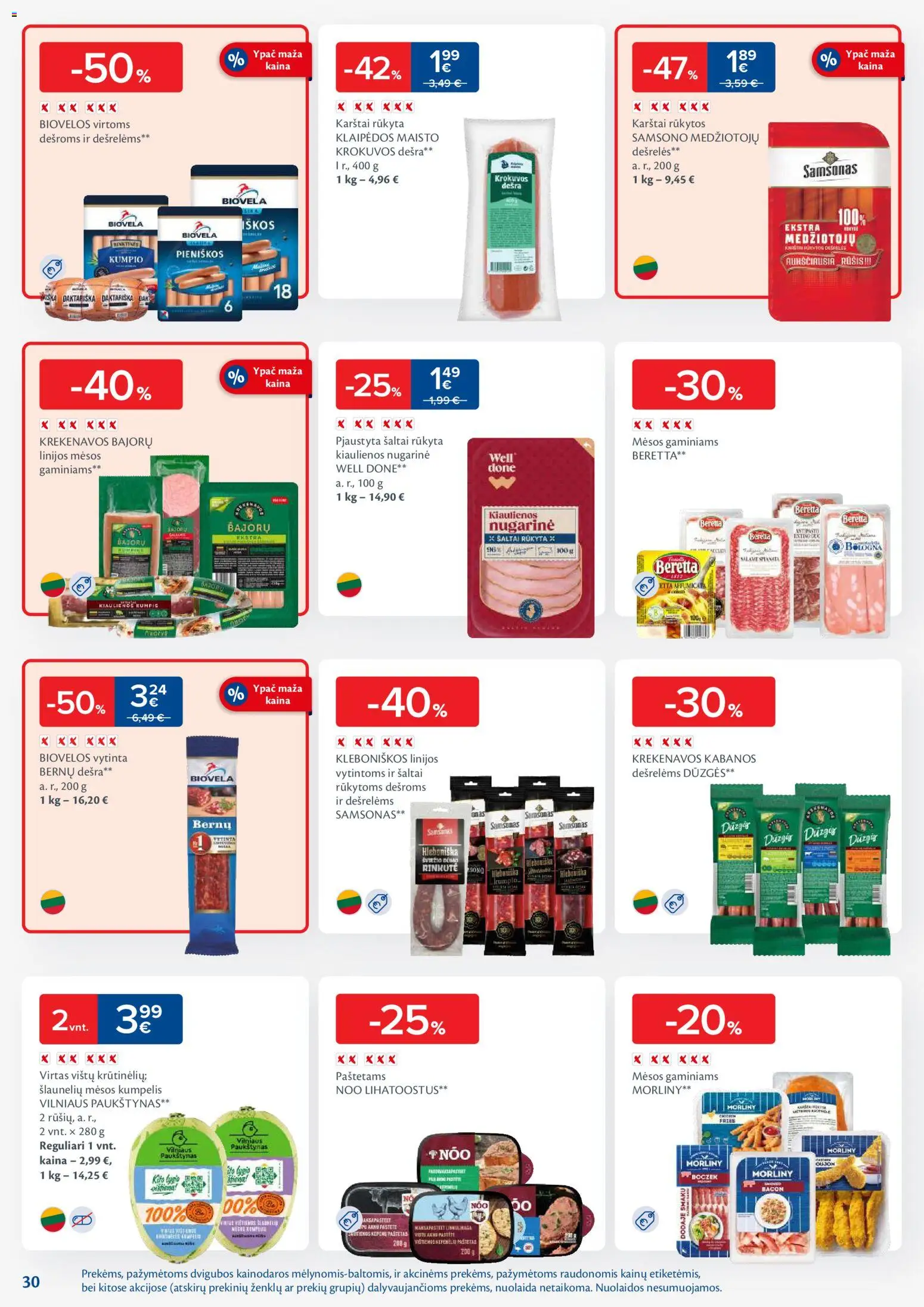 MAXIMA akcijos nuo 25.11.2025 | Puslapis: 30 | Prekių: Kiaulienos, Dešrelės, Dešra