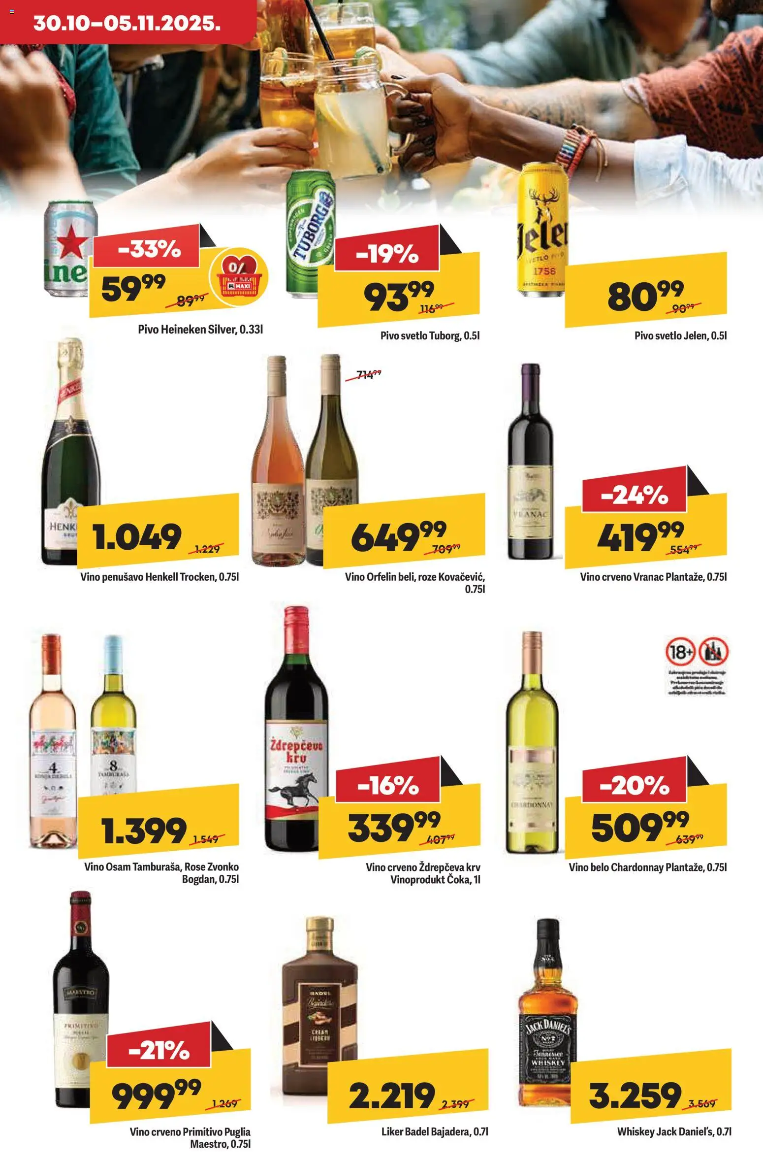 Maxi katalog - važi od 30.10.2025 | Strana: 25 | Proizvode: Liker, Heineken, Chardonnay, Pivo