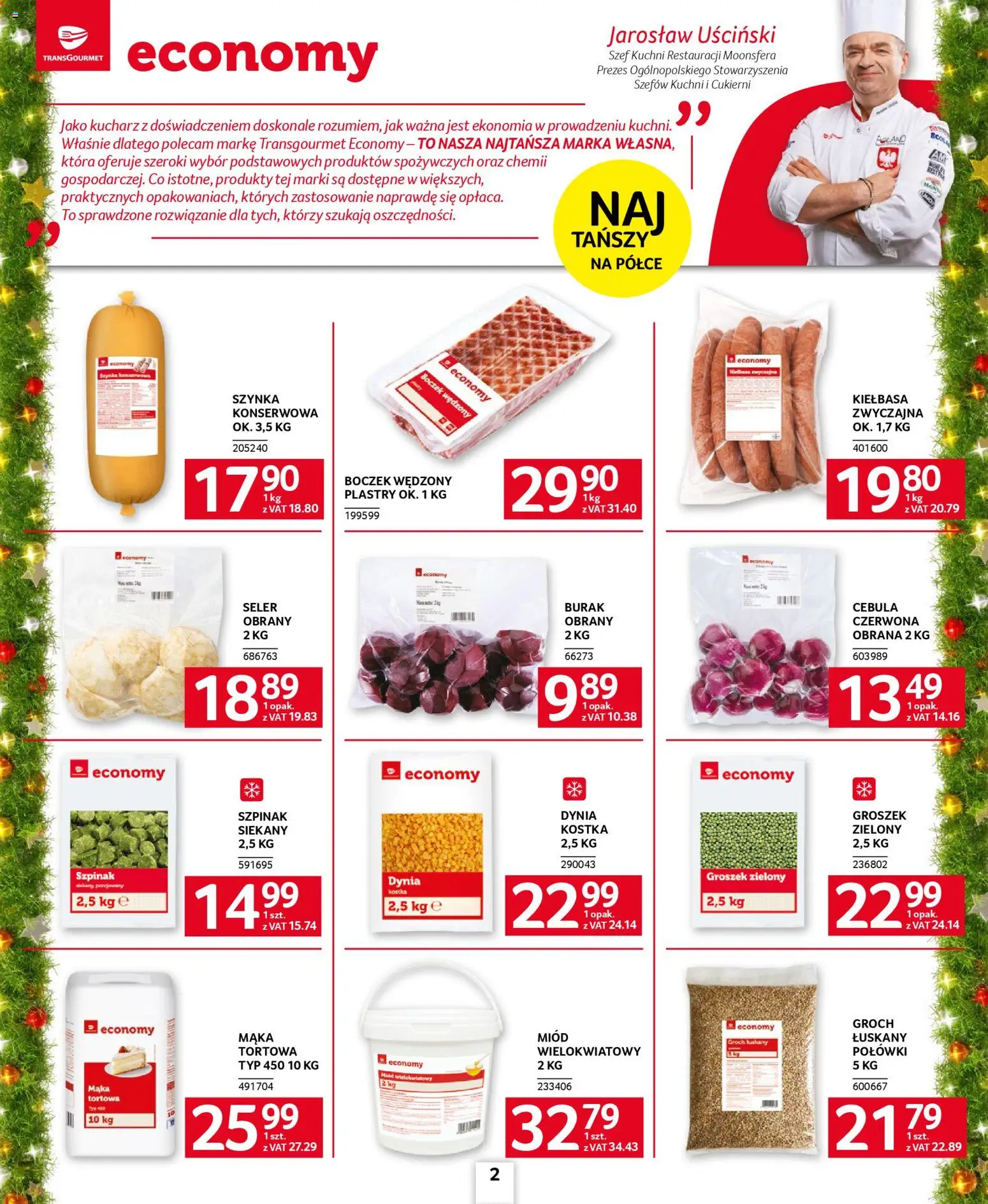 Selgros cash&carry Gazetka - Oferta dla gastronomii od 20.11.2025 | Strona: 2 | Produkty: Groszek, Groch łuskany, Szpinak, Boczek